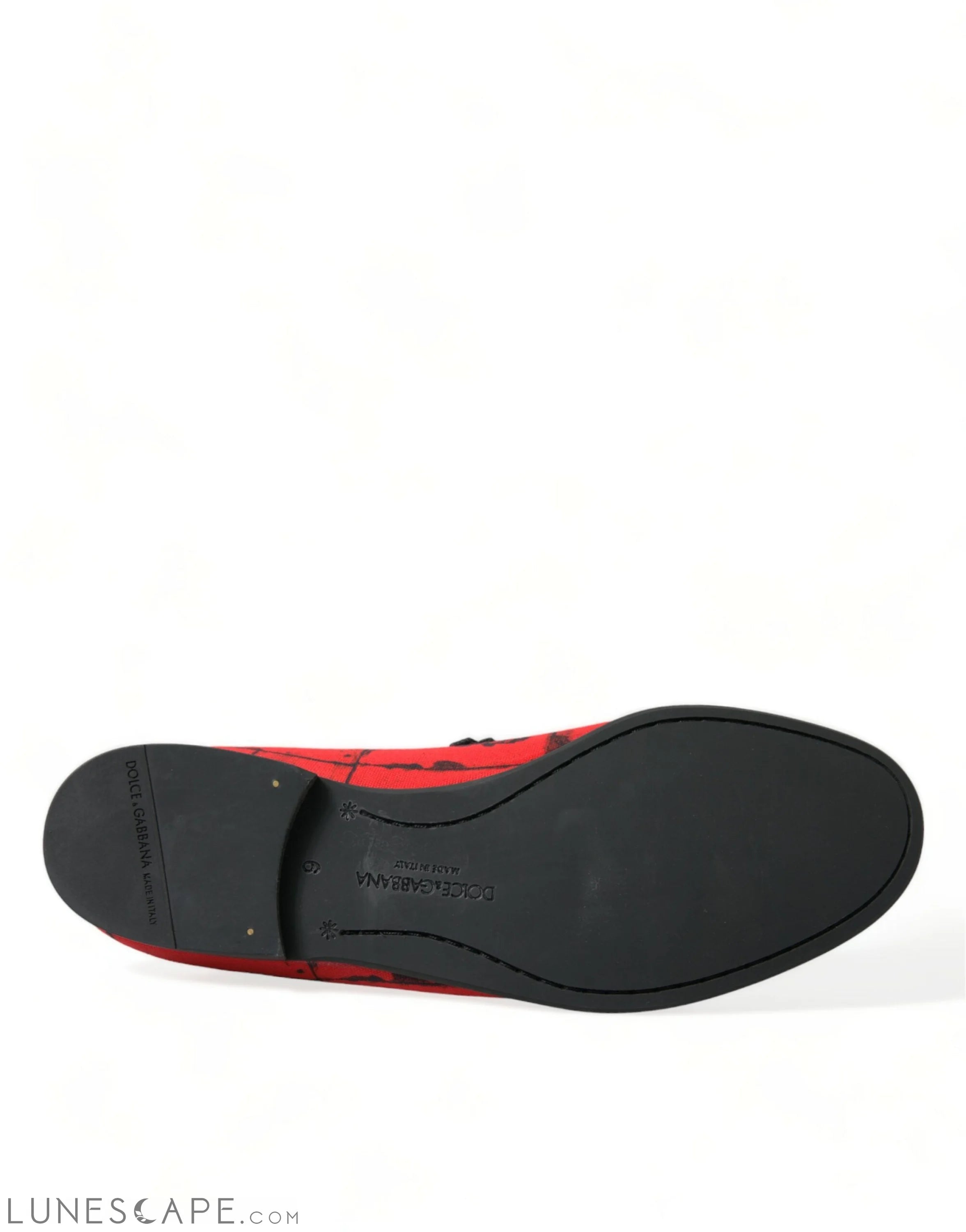 Dolce & Gabbana Torero-Inspired Luxe Red & Black Loafers LUNESCAPE