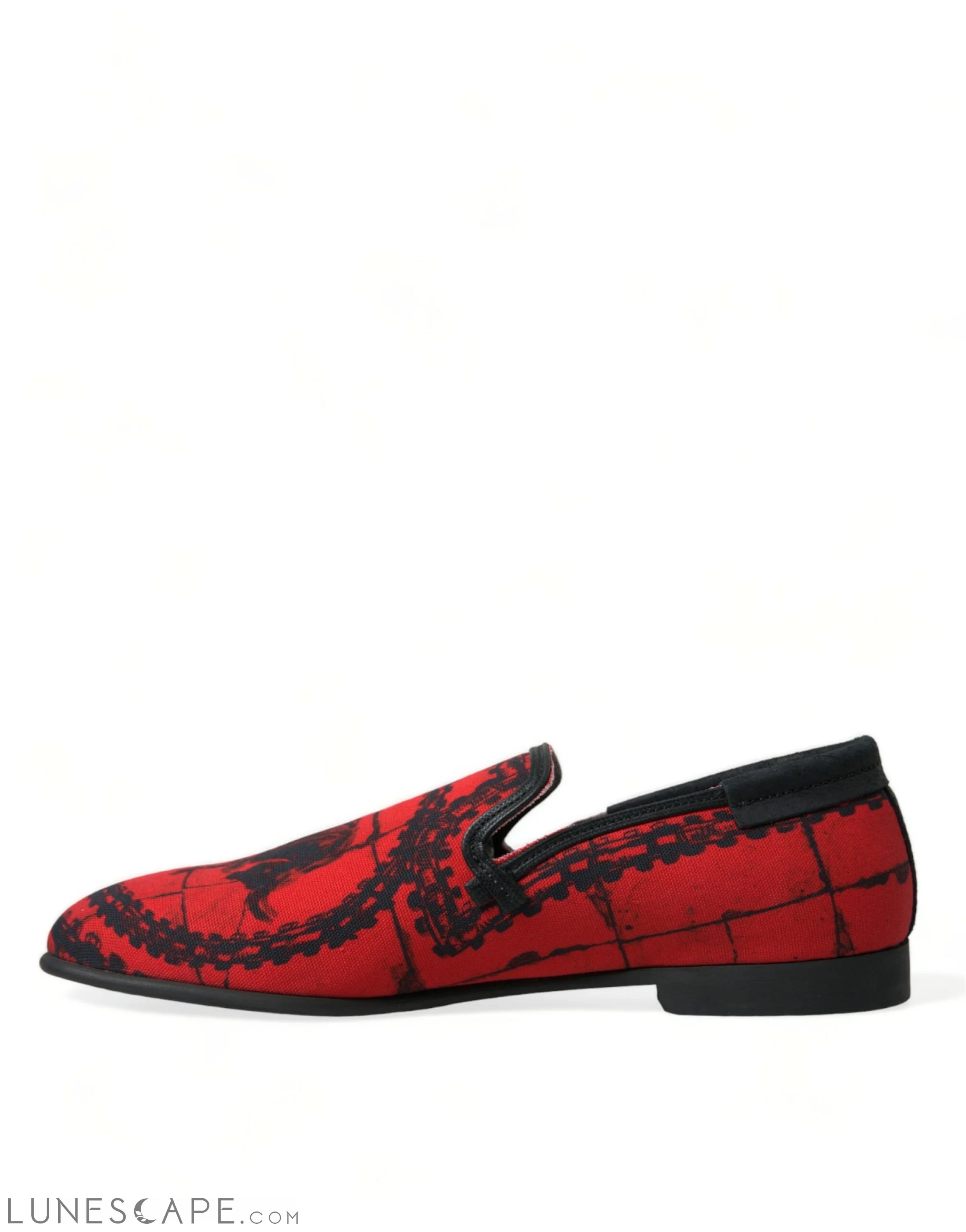 Dolce & Gabbana Torero-Inspired Luxe Red & Black Loafers LUNESCAPE