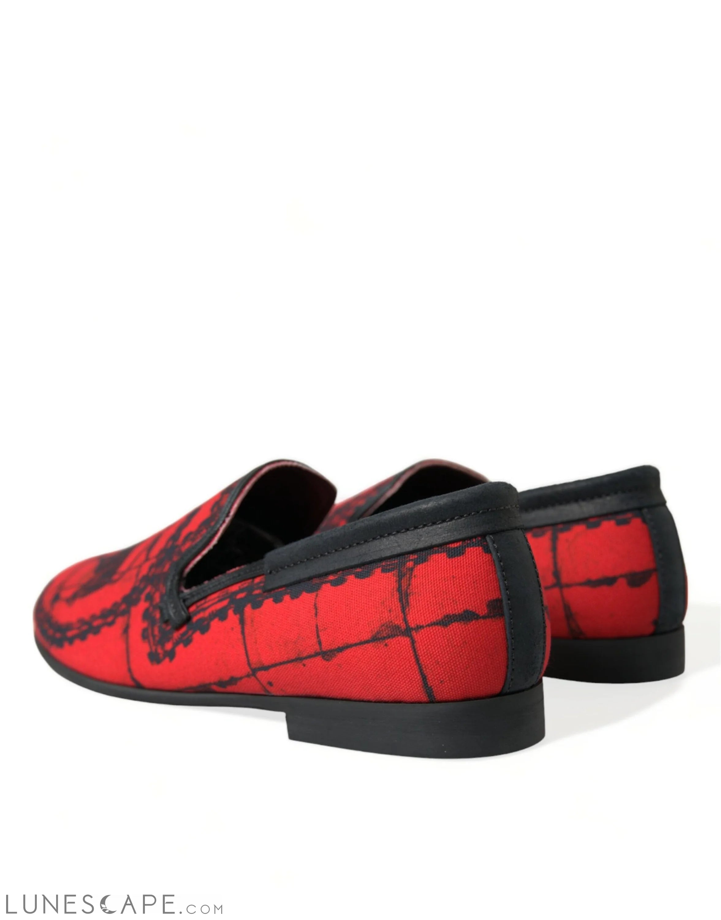 Dolce & Gabbana Torero-Inspired Luxe Red & Black Loafers LUNESCAPE