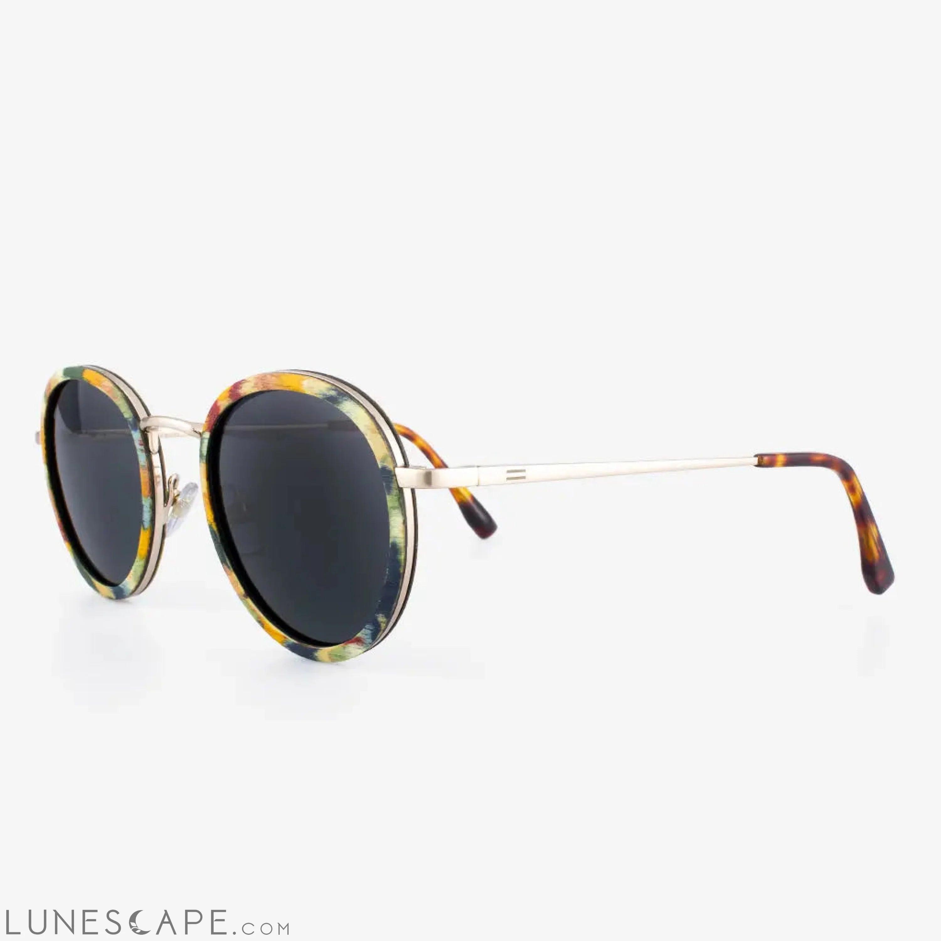 Dora - Metal & Wood Sunglasses LUNESCAPE