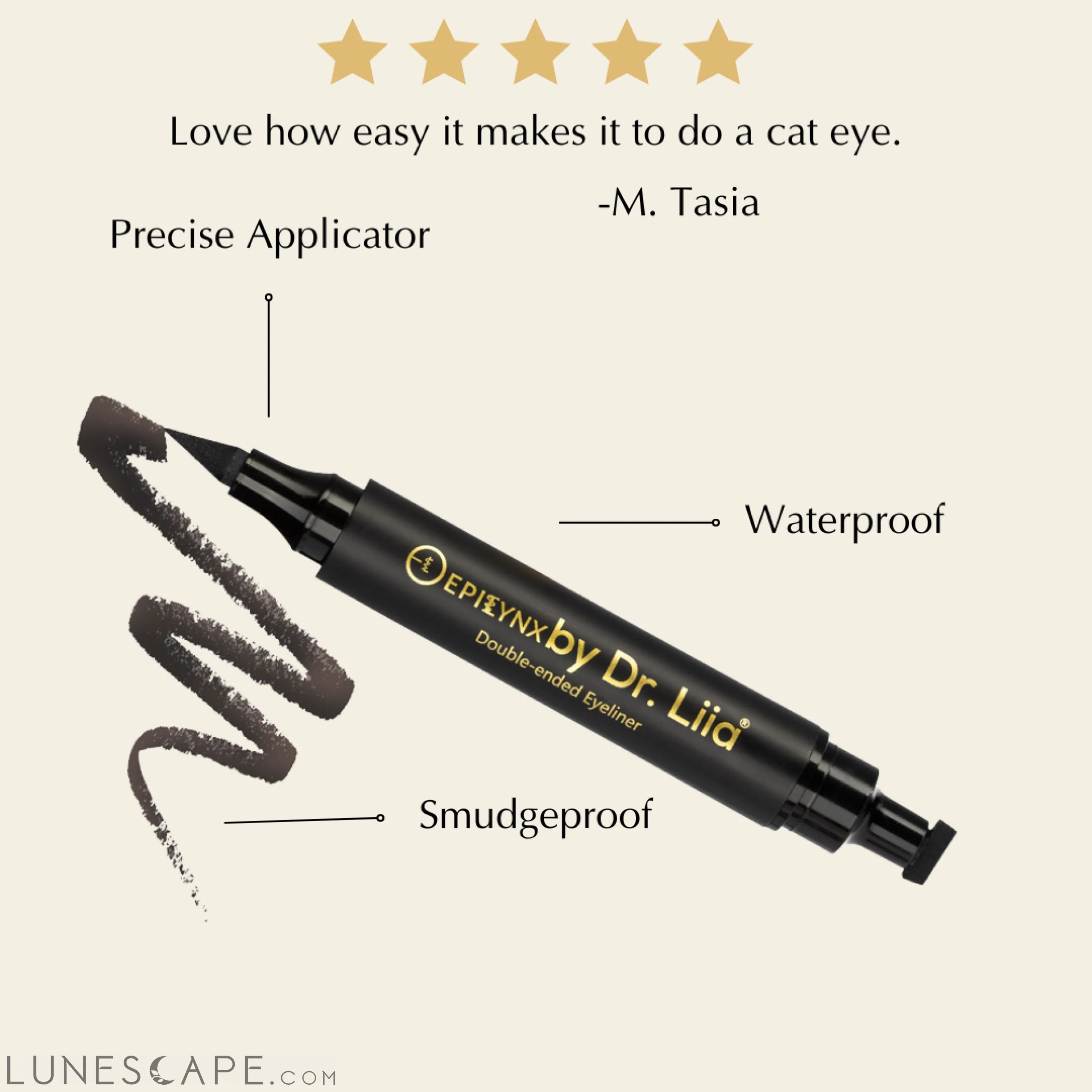 Double Ended Liquid Eyeliner for Winged Look LUNESCAPE