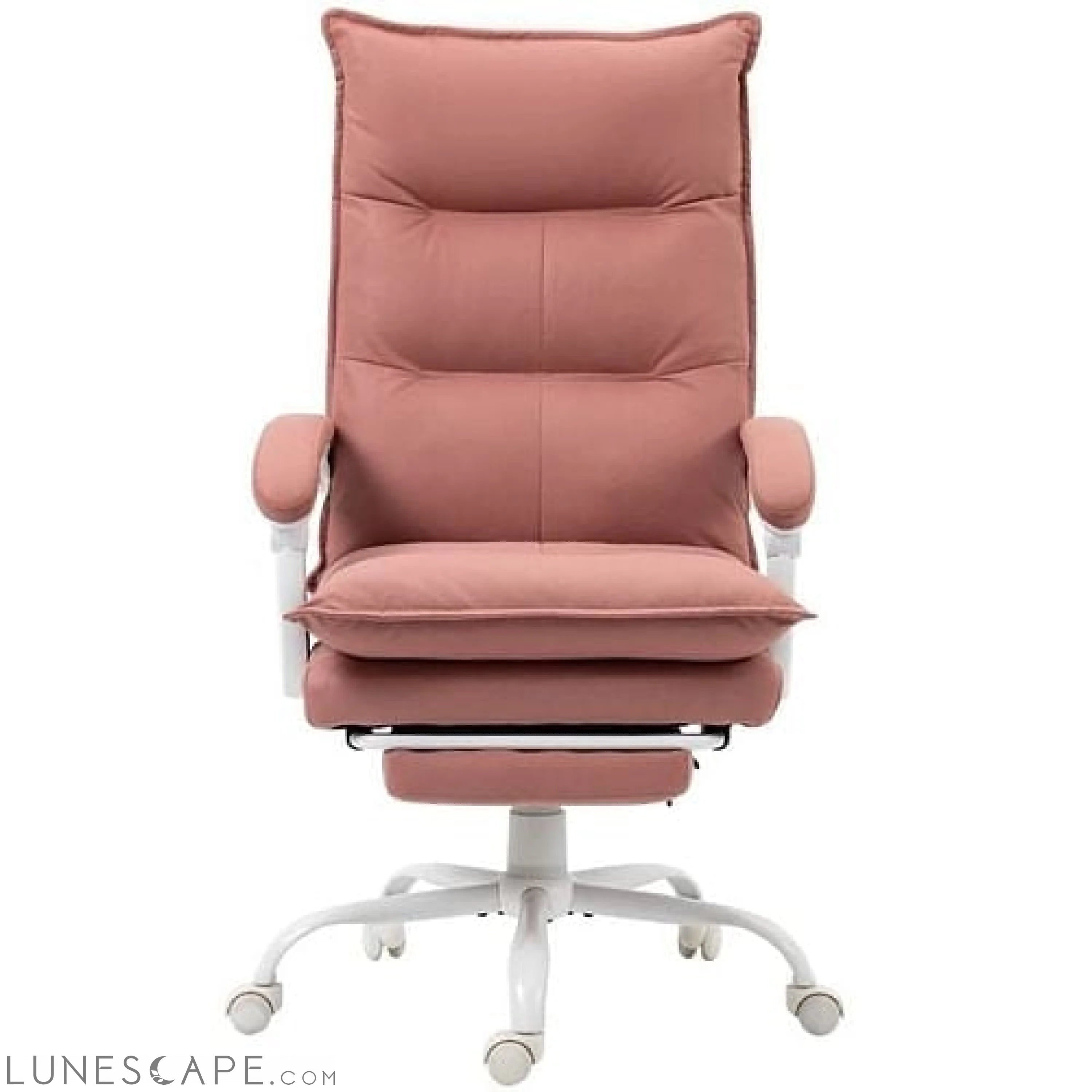 Double Padded Executive Massage Heated Office Chair Salmon LUNESCAPE
