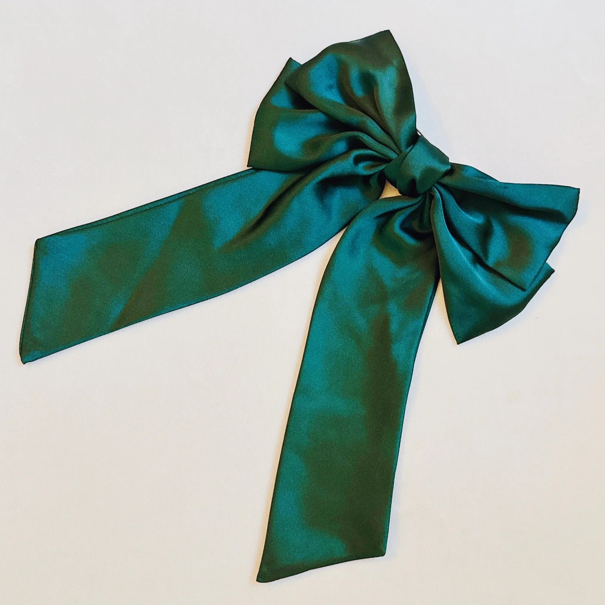 Doubled Satin Bow Hair Clip LUNESCAPE
