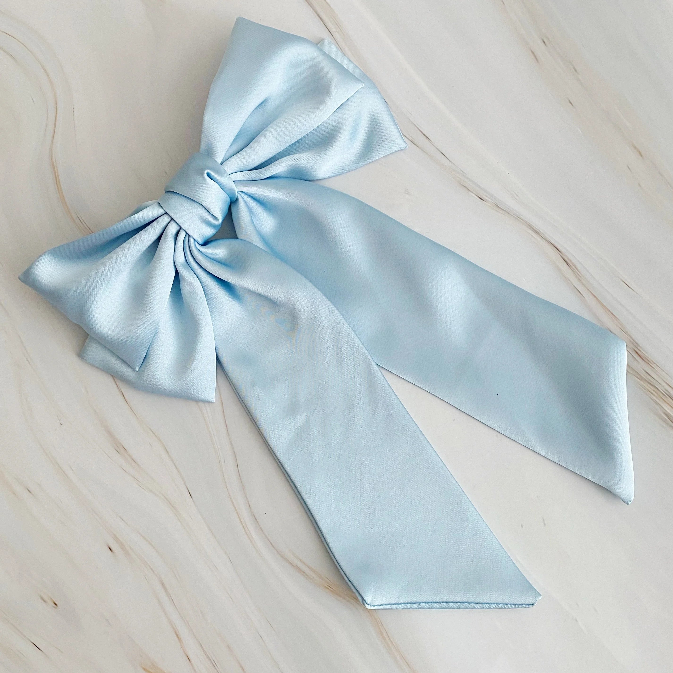 Doubled Satin Bow Hair Clip LUNESCAPE