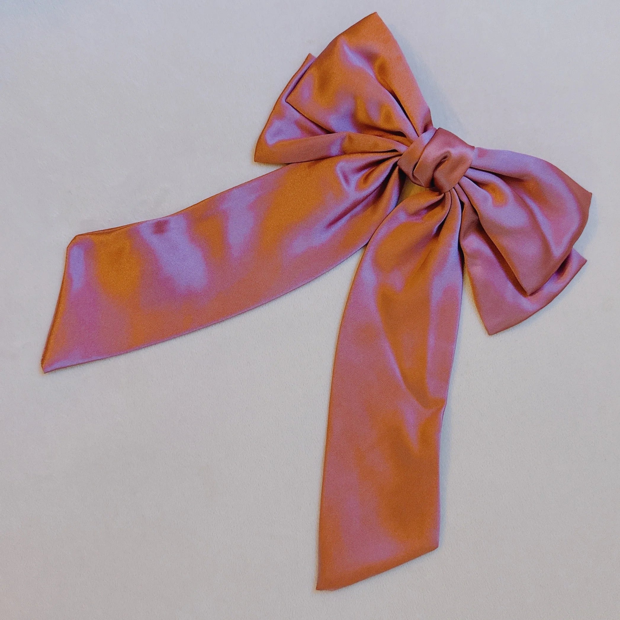 Doubled Satin Bow Hair Clip LUNESCAPE