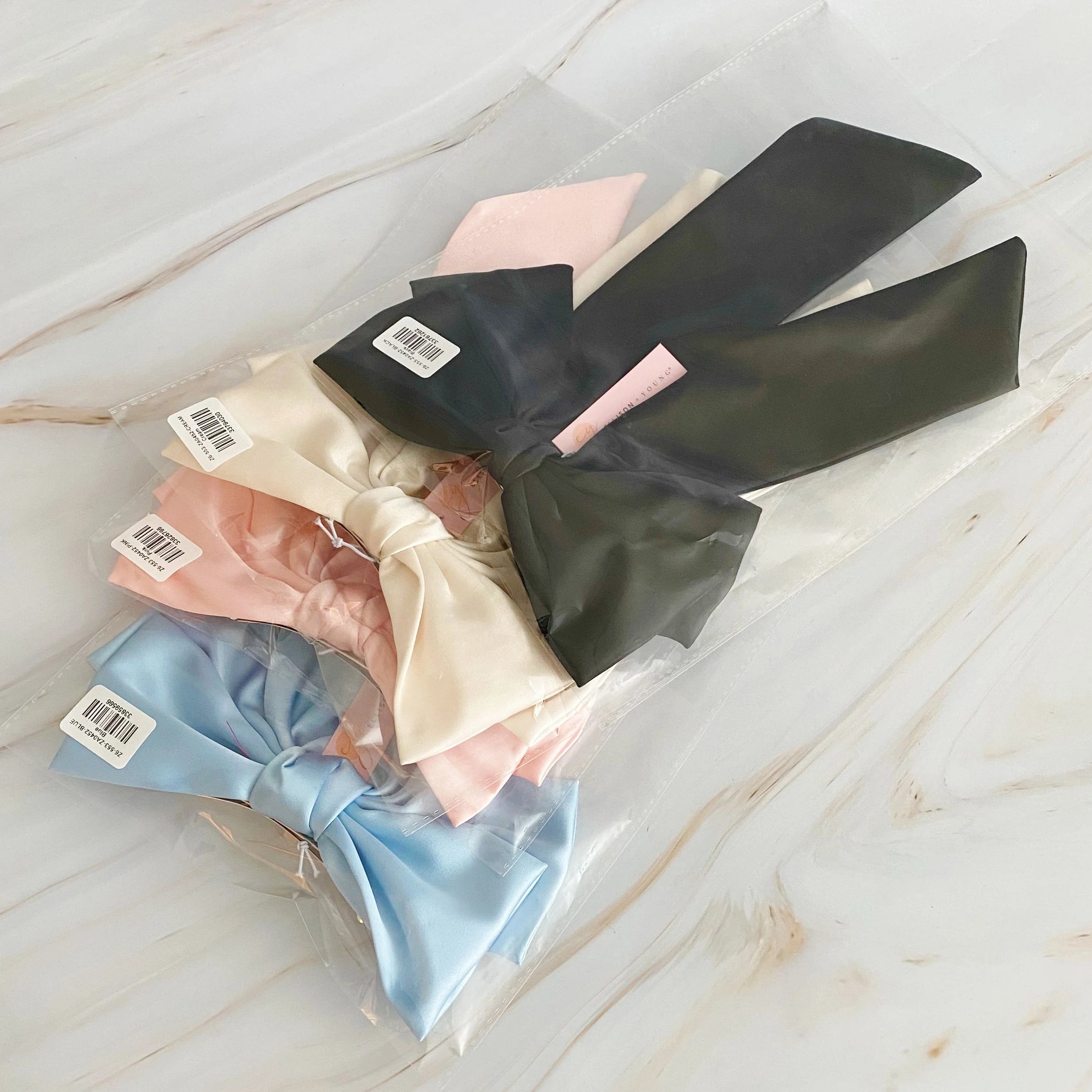 Doubled Satin Bow Hair Clip LUNESCAPE