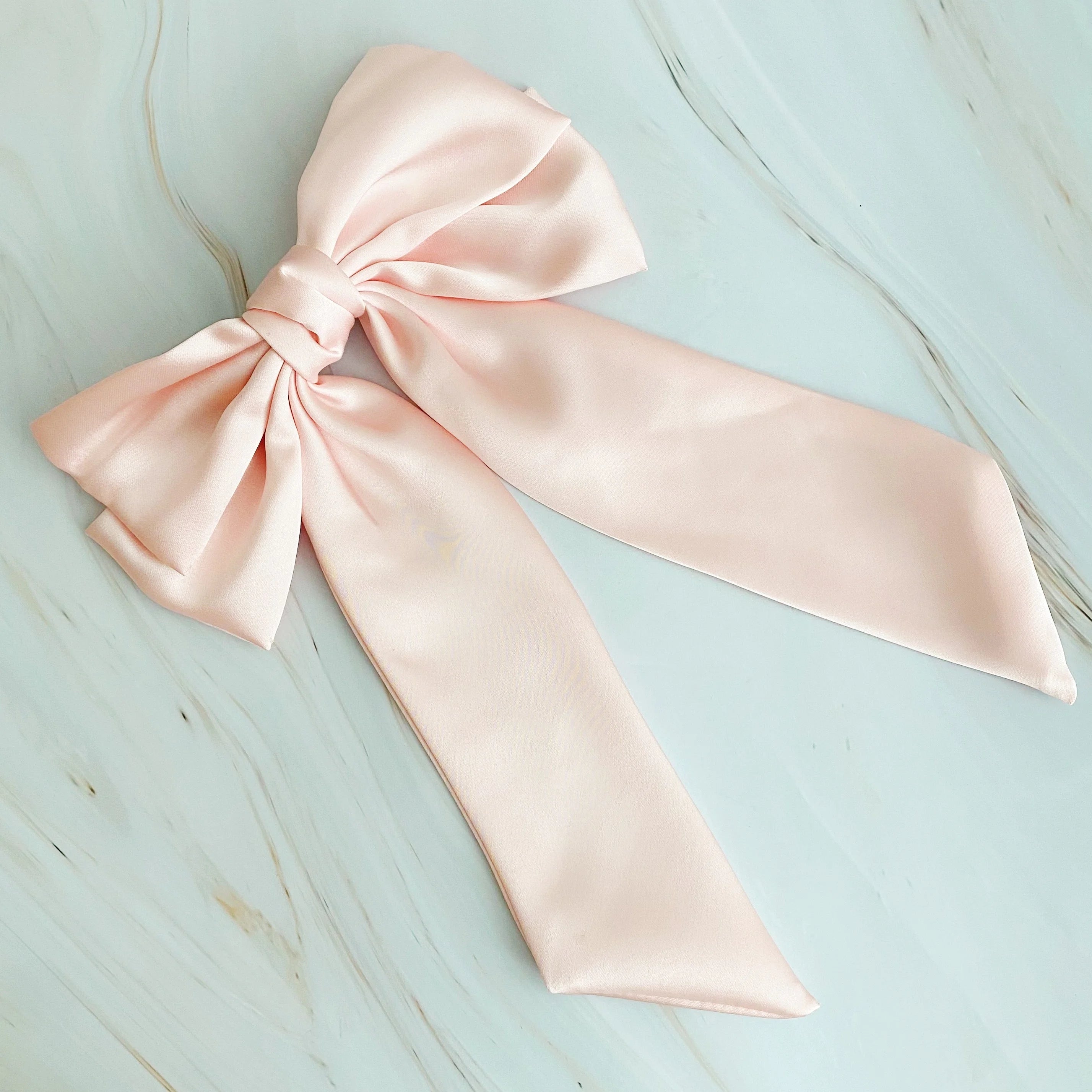 Doubled Satin Bow Hair Clip LUNESCAPE
