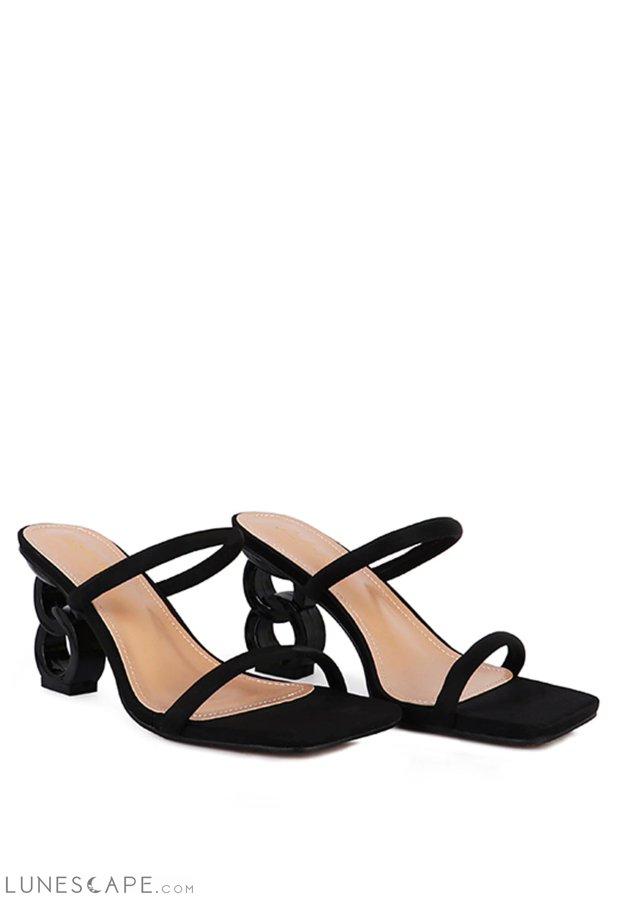 Downtown Double Strap Fantasy Heel Sandals LUNESCAPE