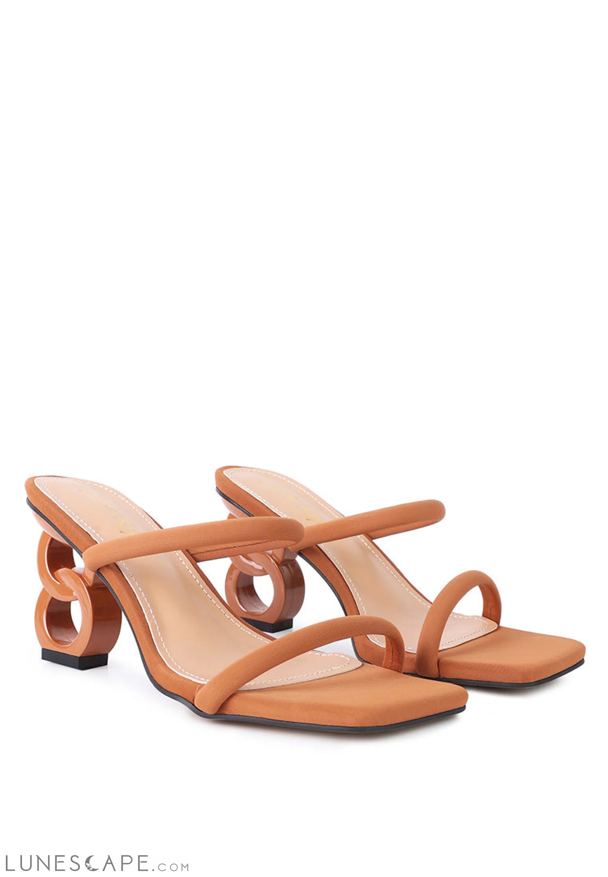 Downtown Double Strap Fantasy Heel Sandals LUNESCAPE