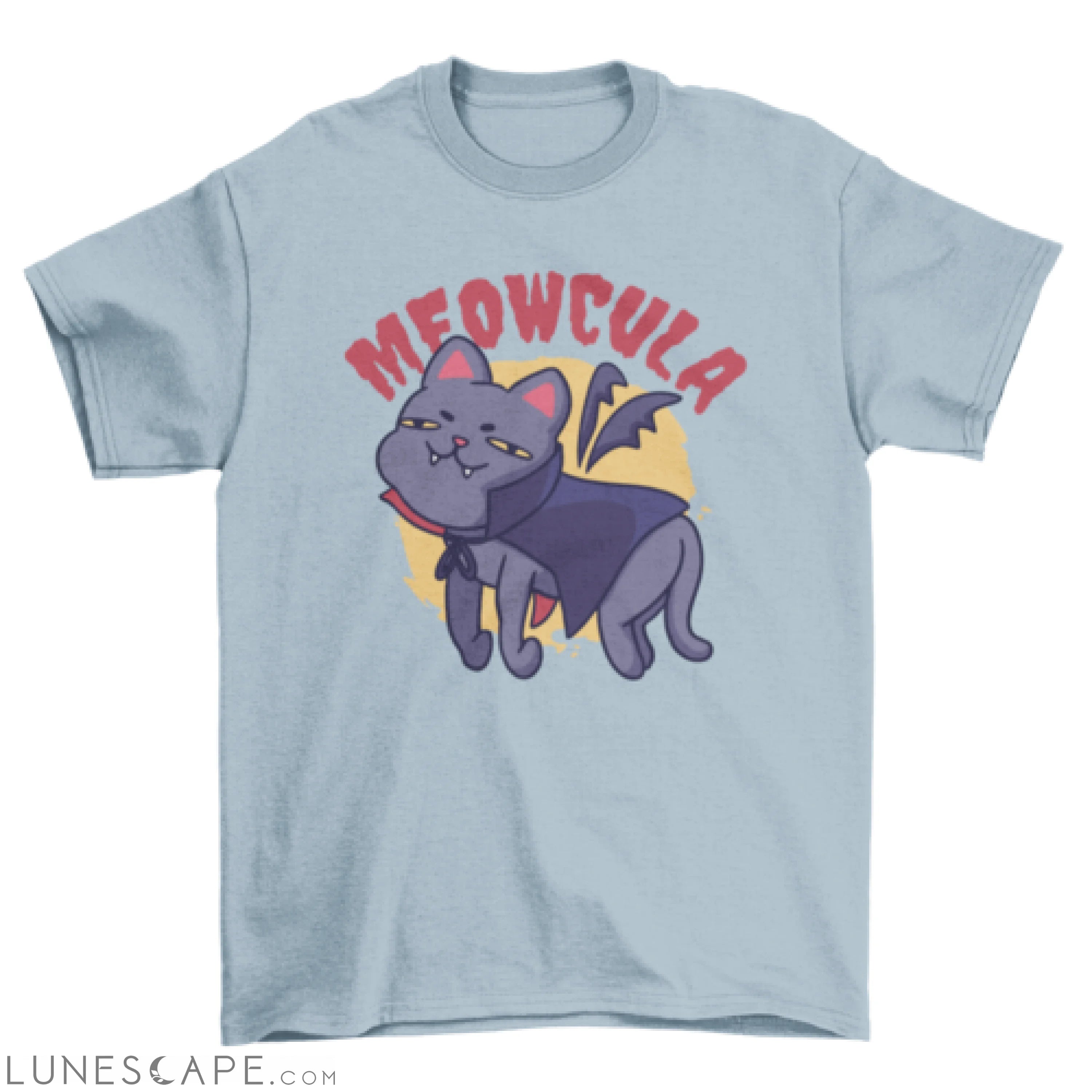 Dracula cat cartoon t-shirt LUNESCAPE