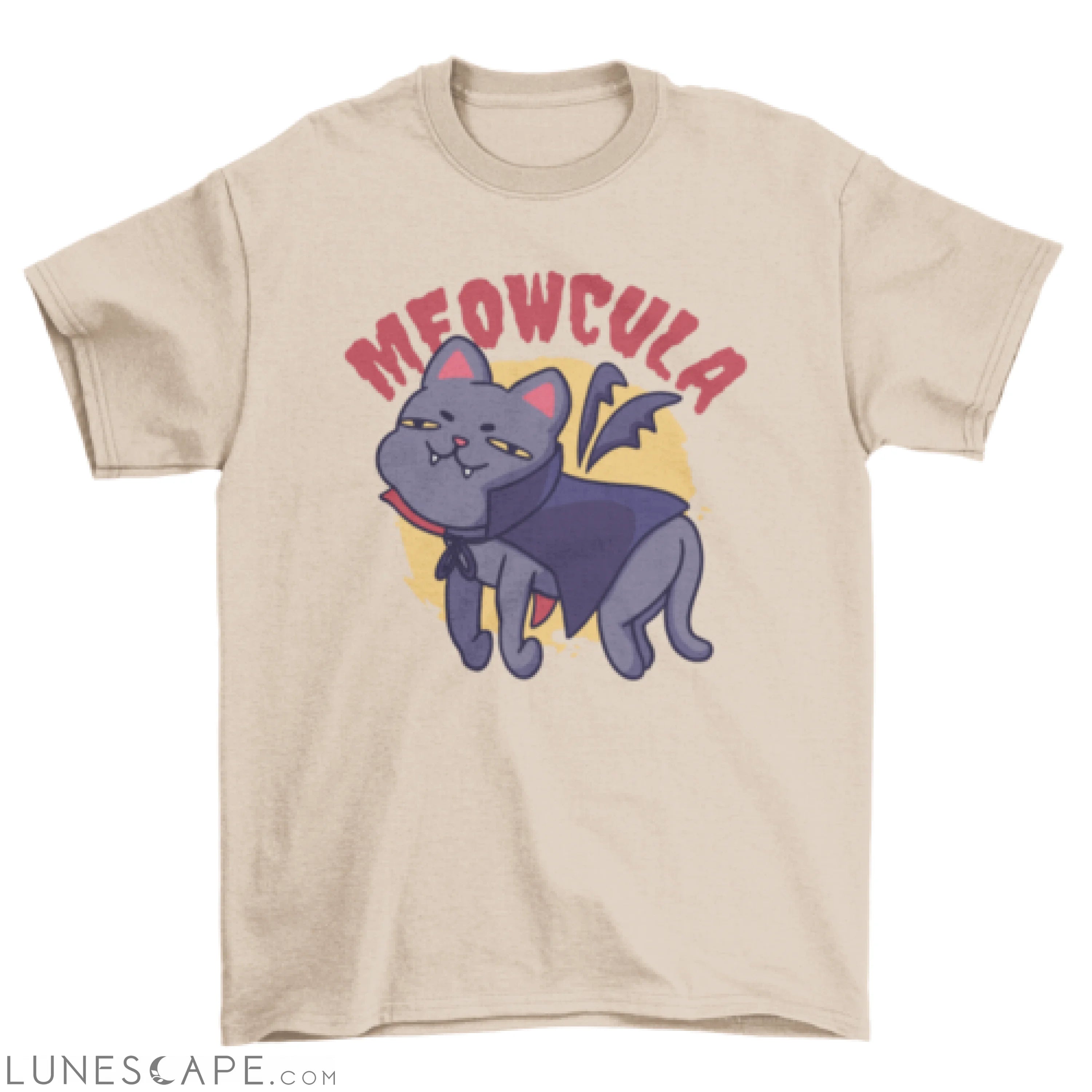 Dracula cat cartoon t-shirt LUNESCAPE