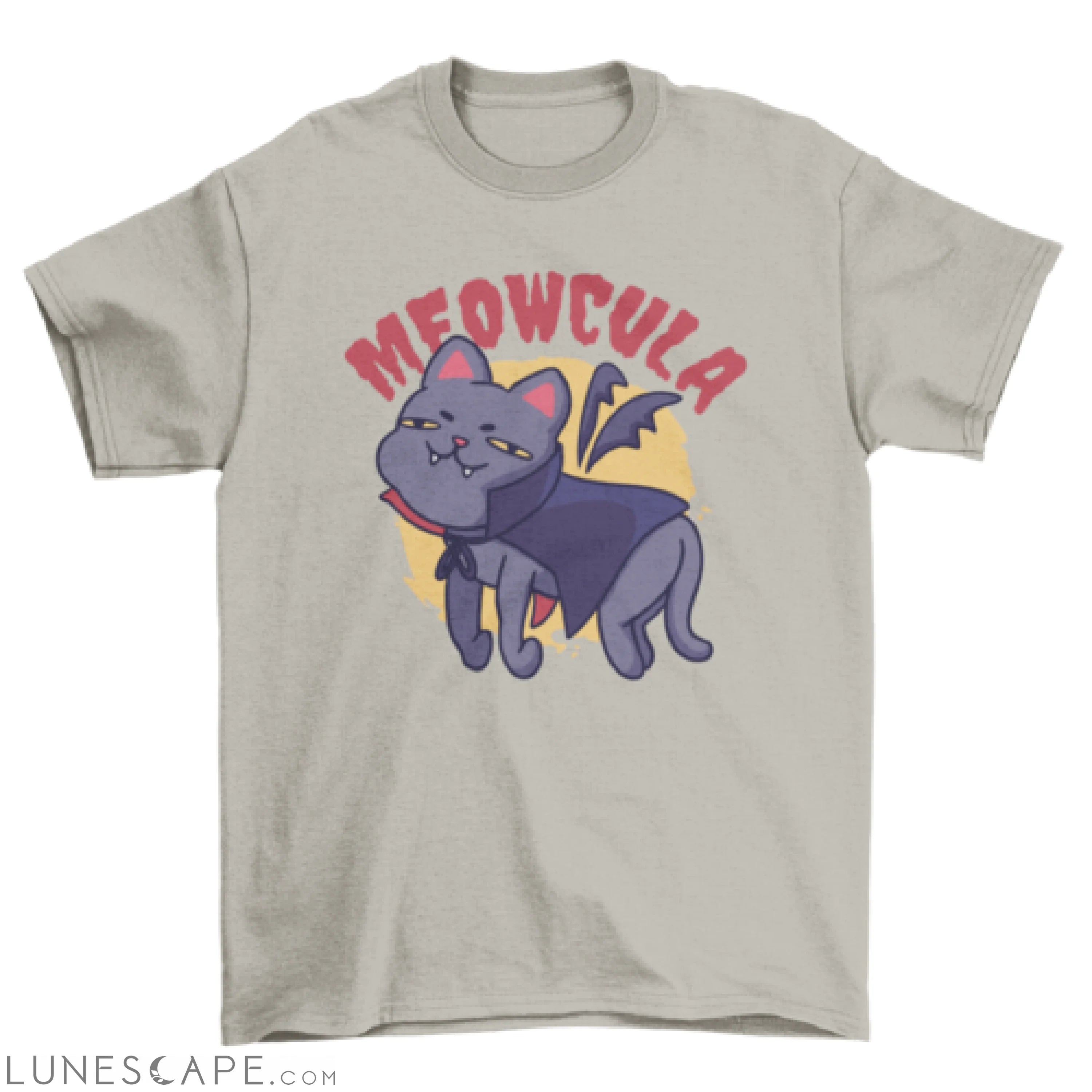 Dracula cat cartoon t-shirt LUNESCAPE
