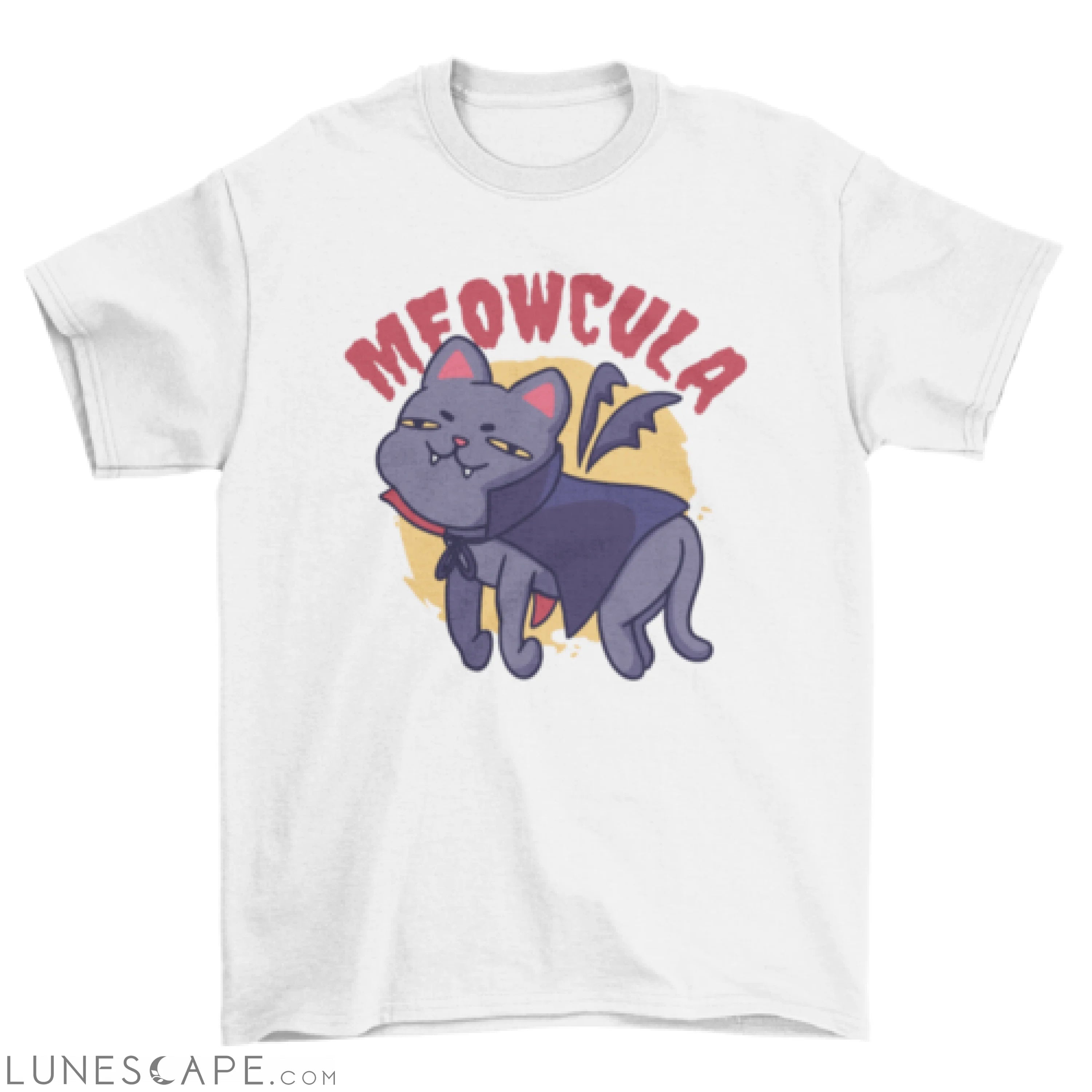 Dracula cat cartoon t-shirt LUNESCAPE