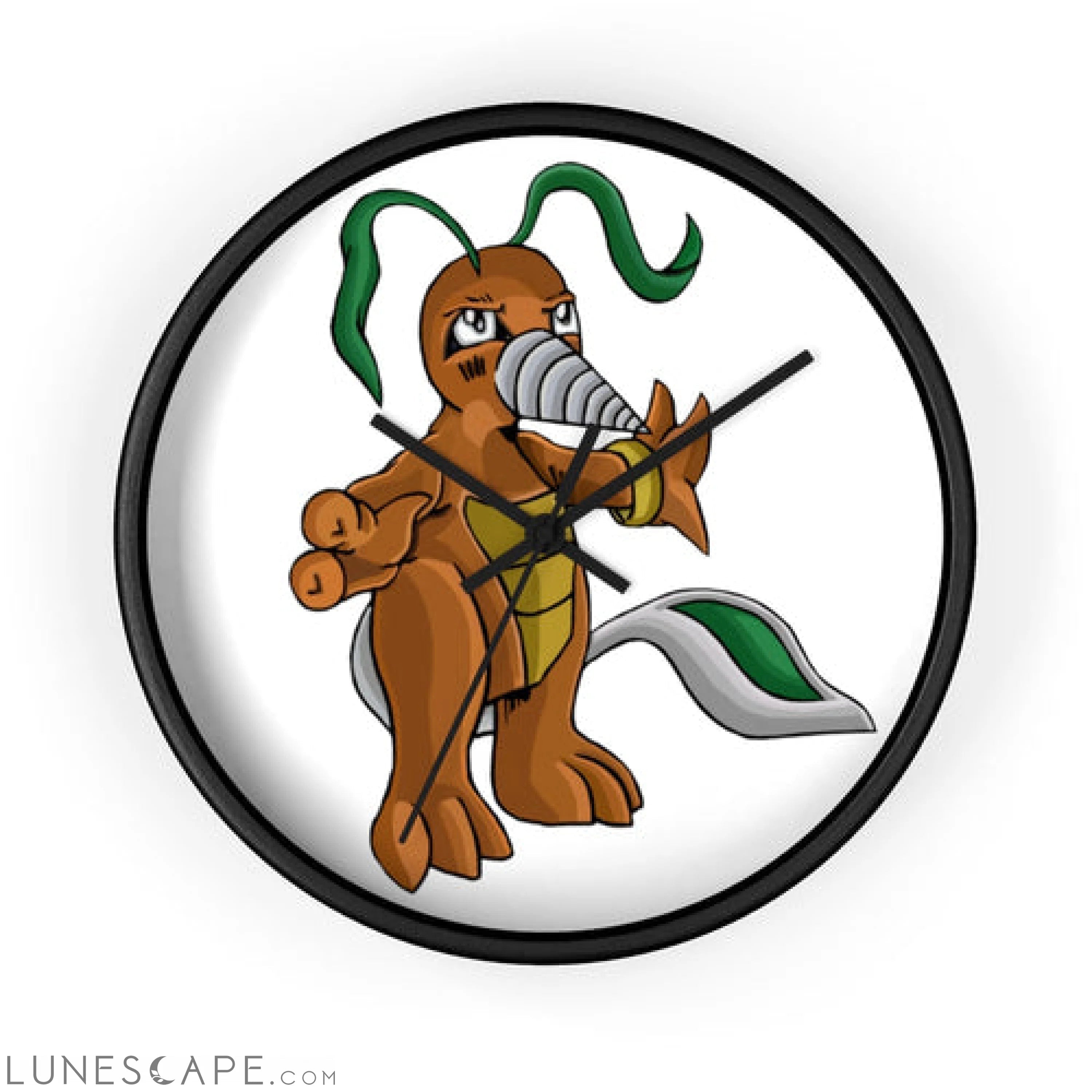 Drillbug Wall clock LUNESCAPE