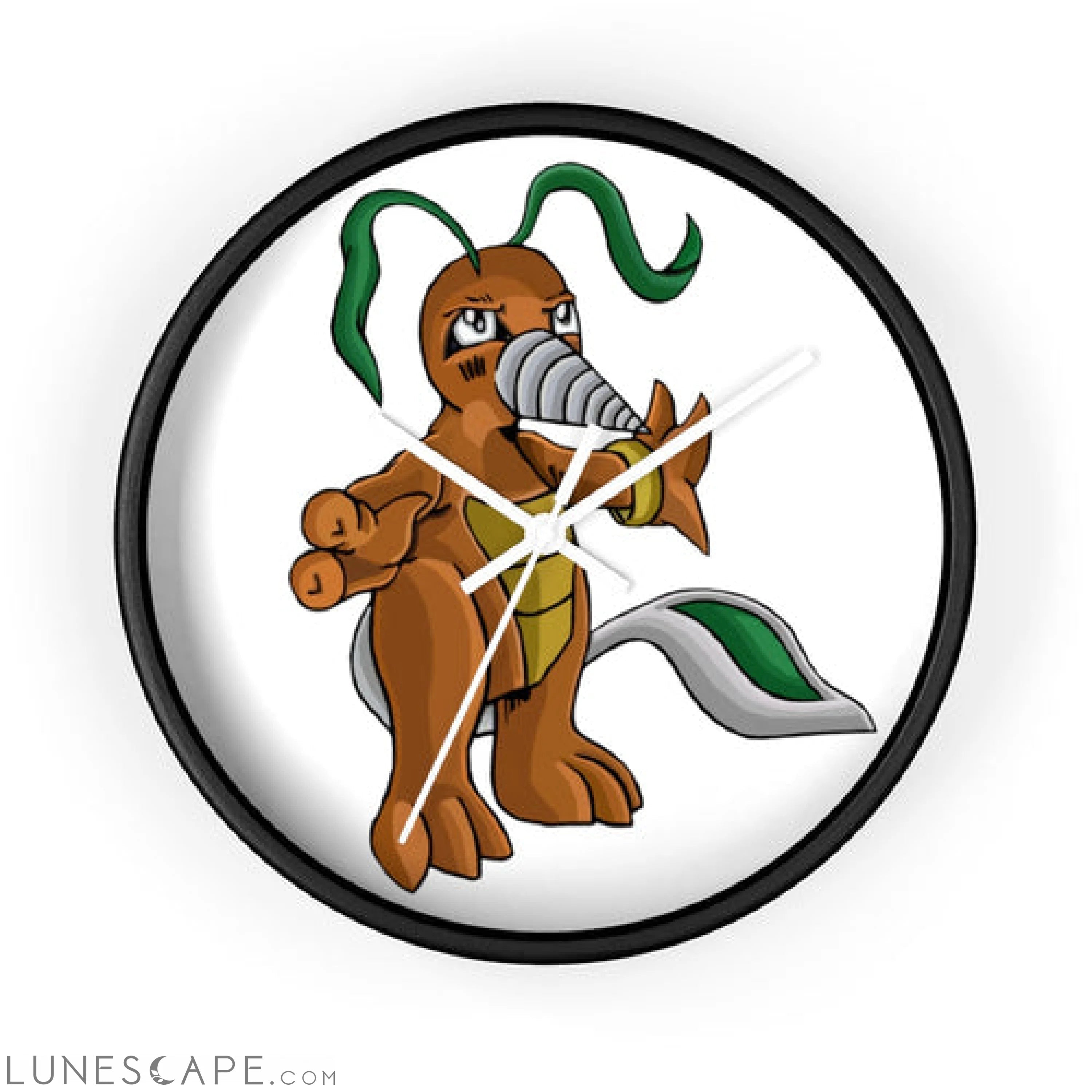Drillbug Wall clock LUNESCAPE