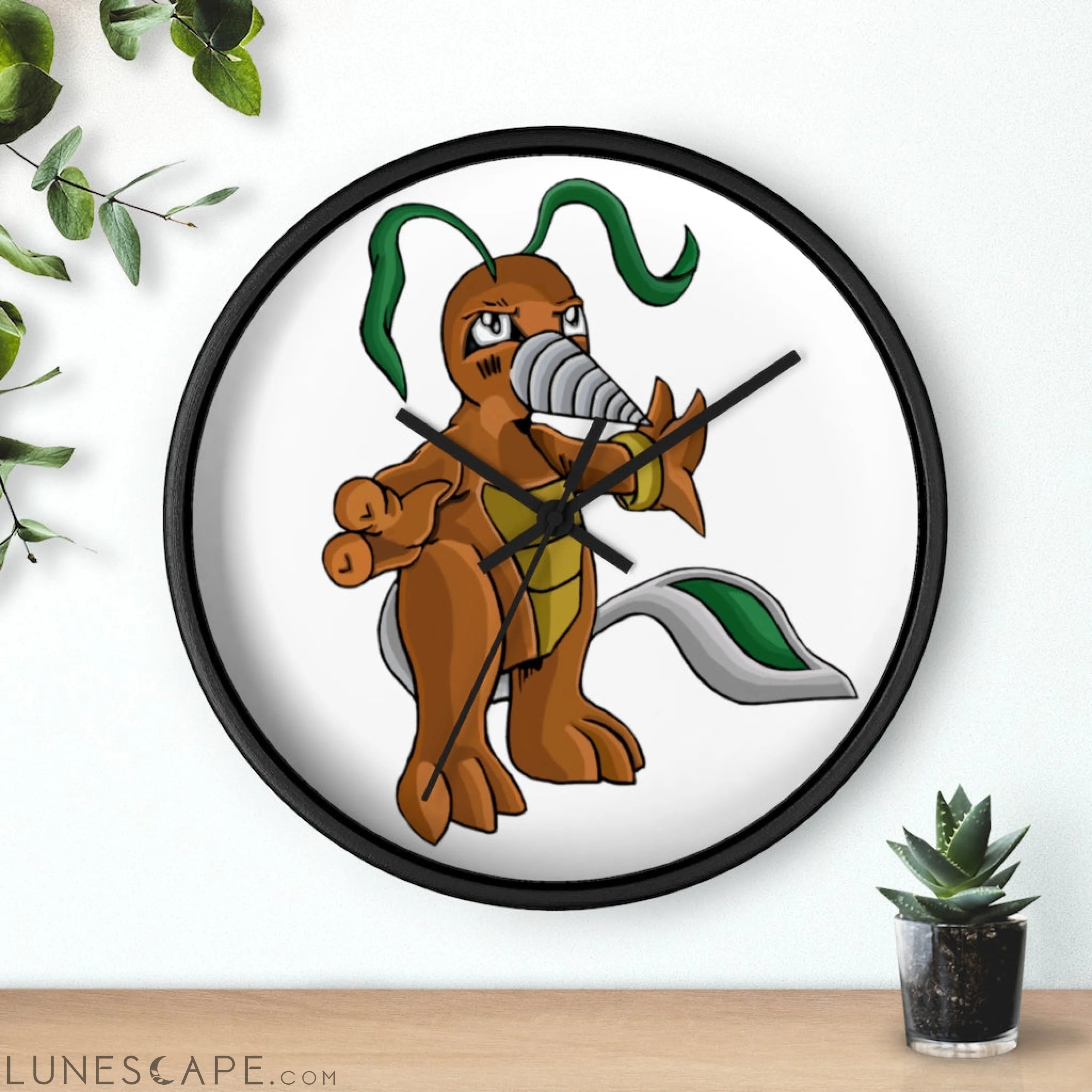 Drillbug Wall clock LUNESCAPE