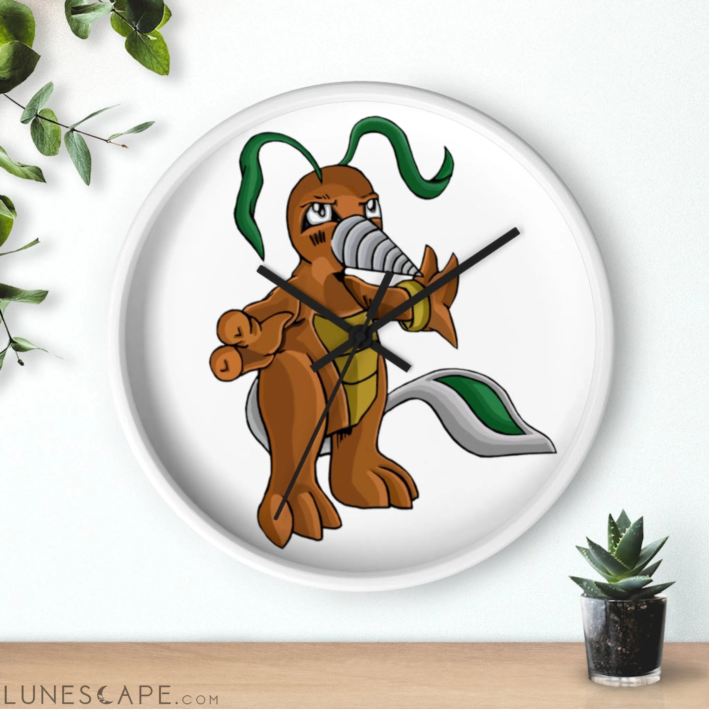 Drillbug Wall clock LUNESCAPE