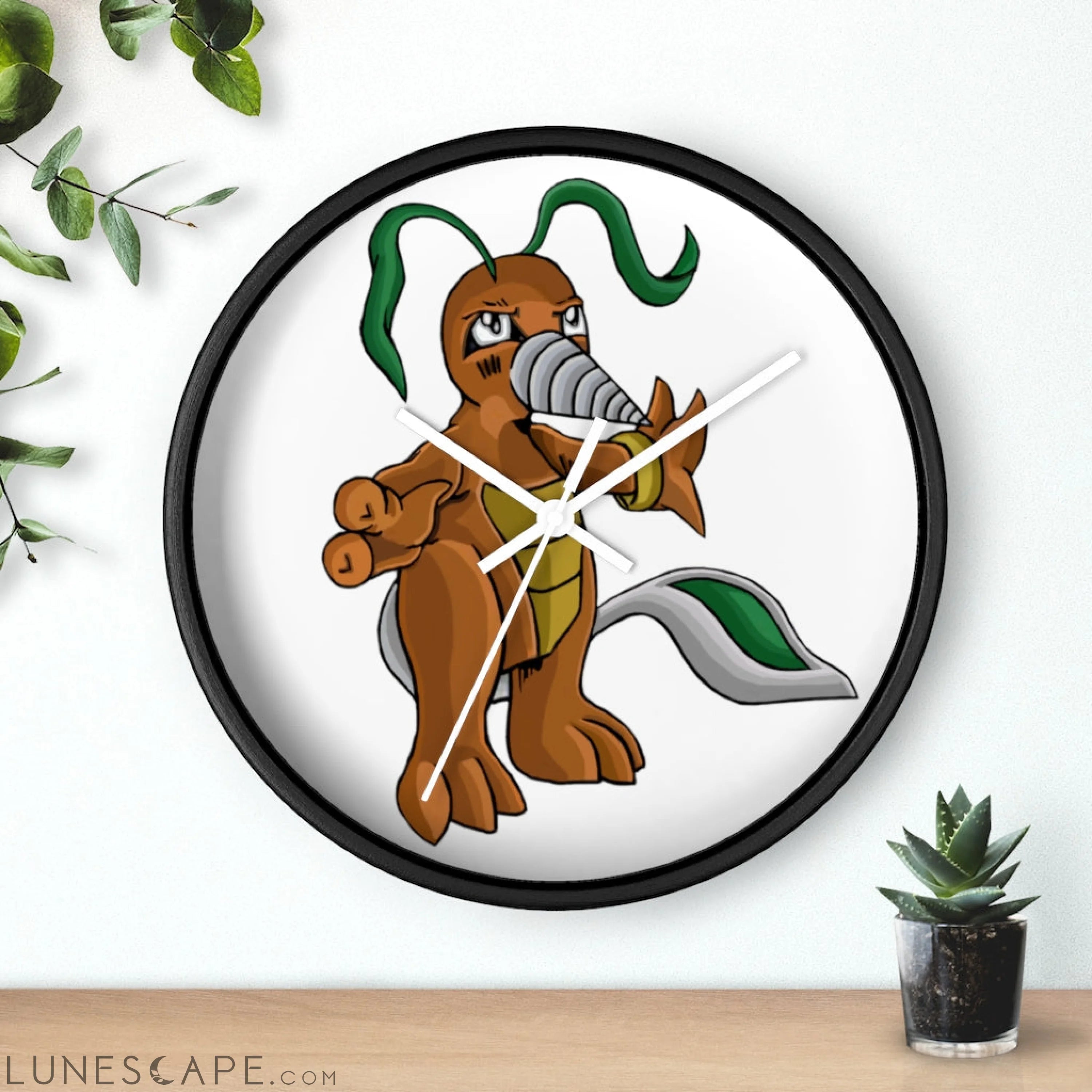Drillbug Wall clock LUNESCAPE