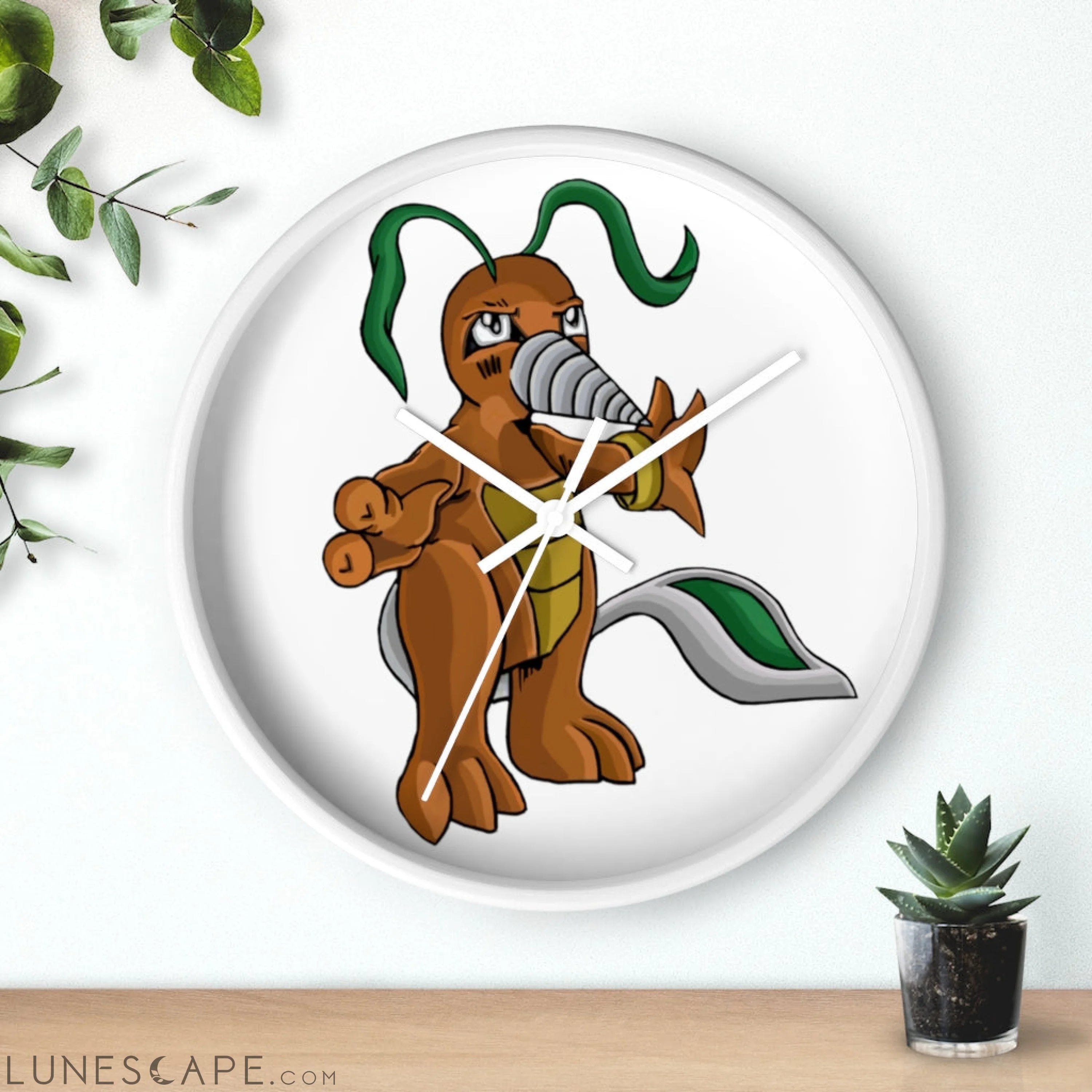 Drillbug Wall clock LUNESCAPE