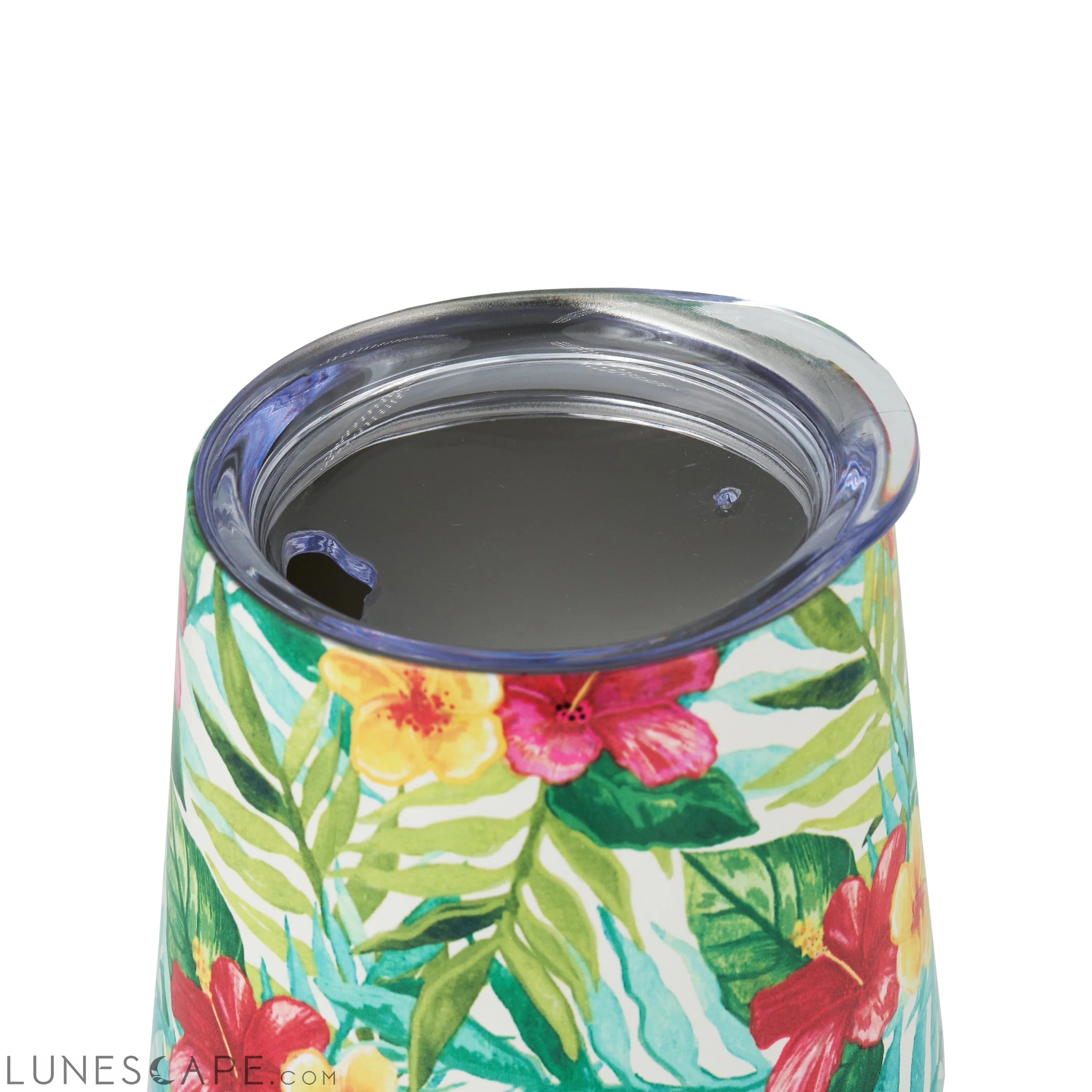 DRINCO® 12oz Insulated Wine Tumbler Glass (Tropical Hues) LUNESCAPE