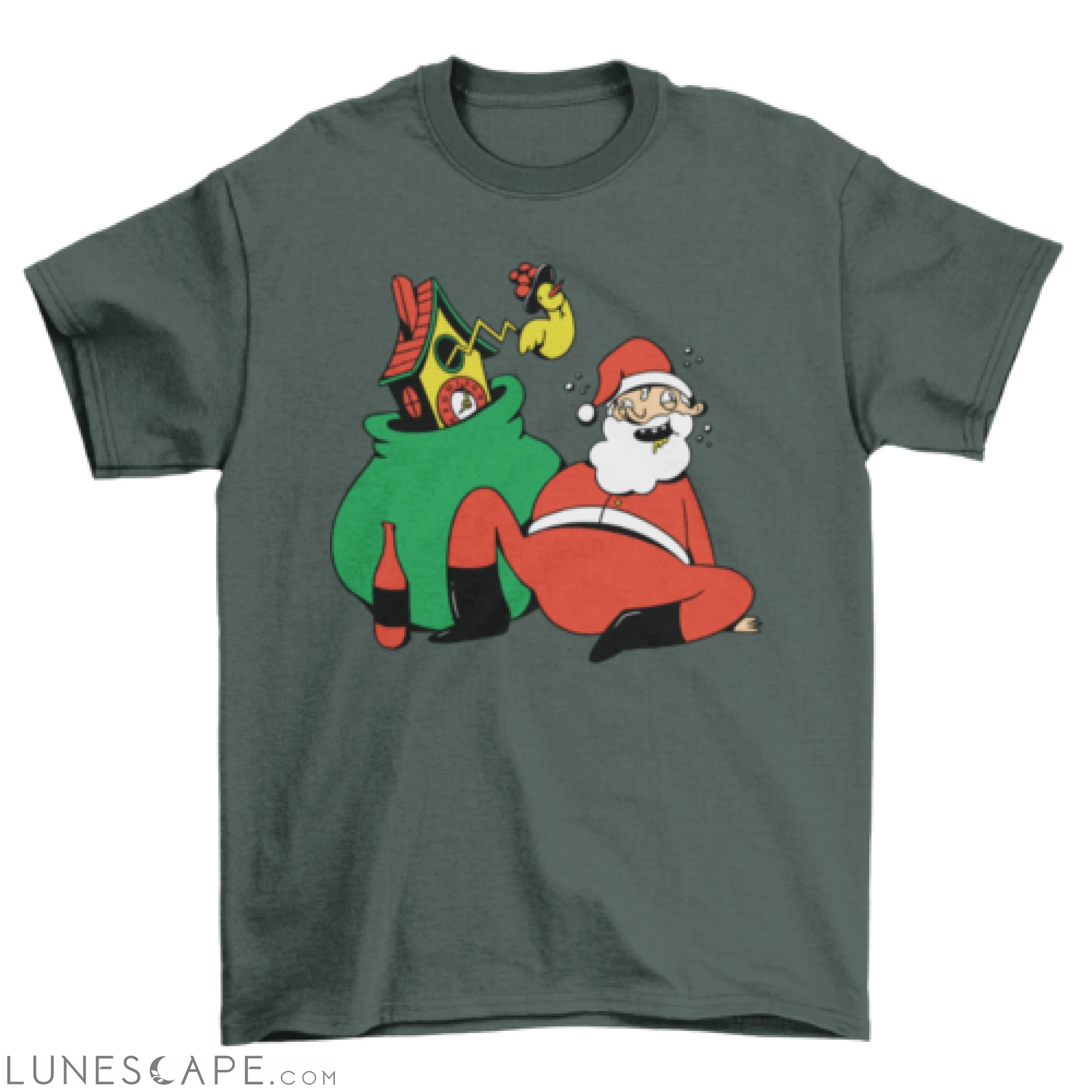 Drunk santa claus t-shirt LUNESCAPE