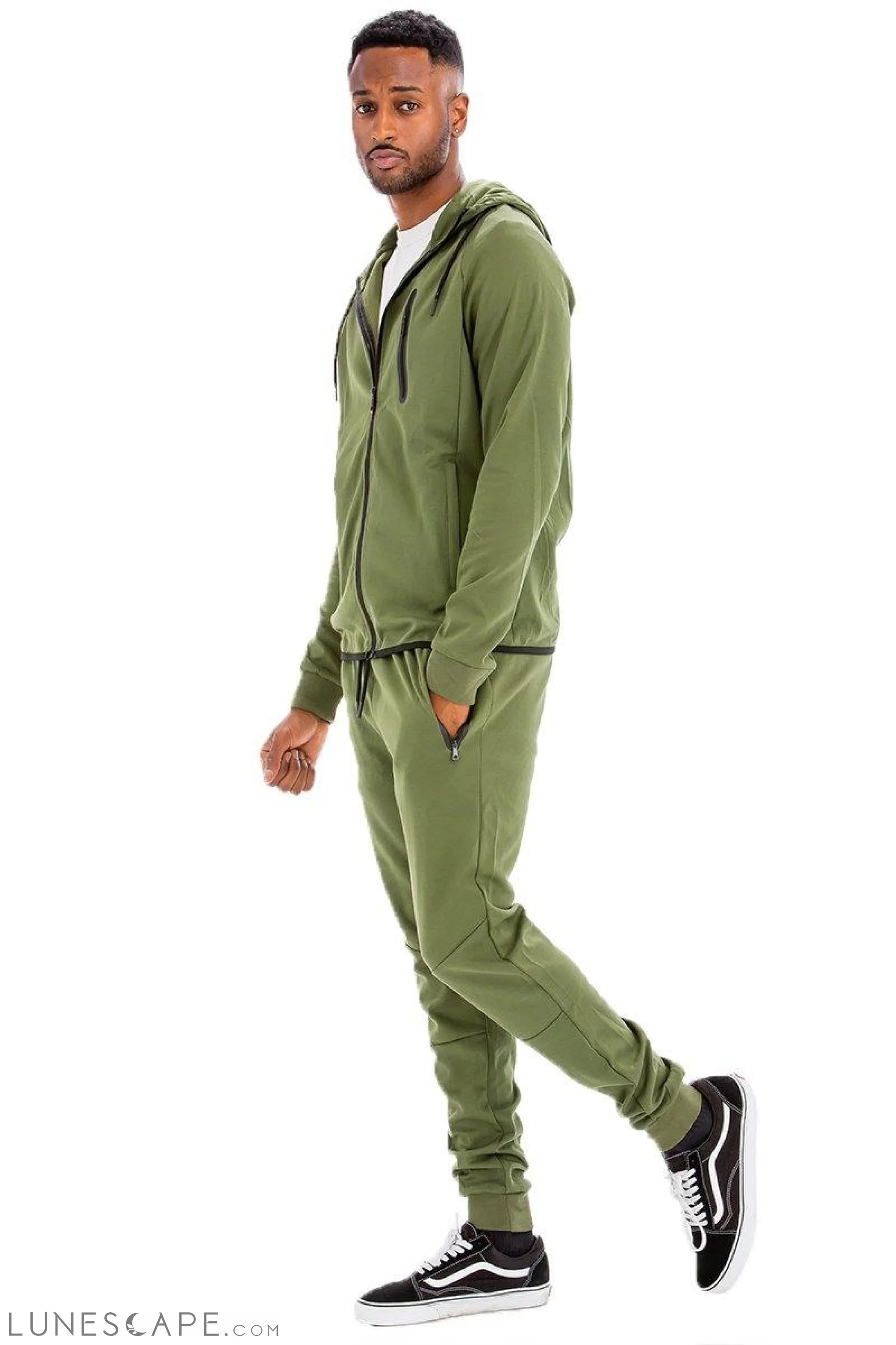 DYNAMIC SOLID SWEAT SET - Green LUNESCAPE