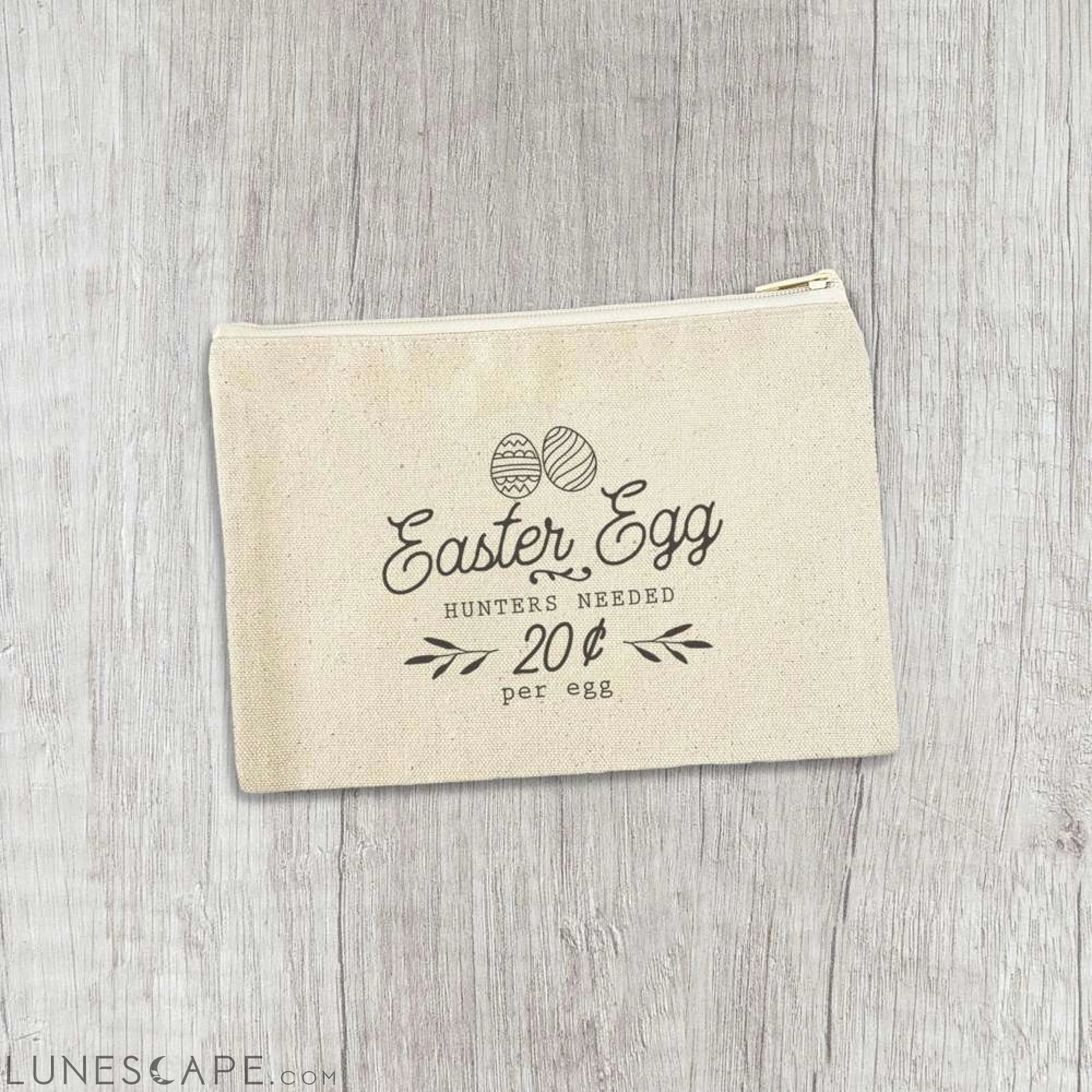 Easter Egg Hunter - Easter Canvas Zipper Pouch LUNESCAPE