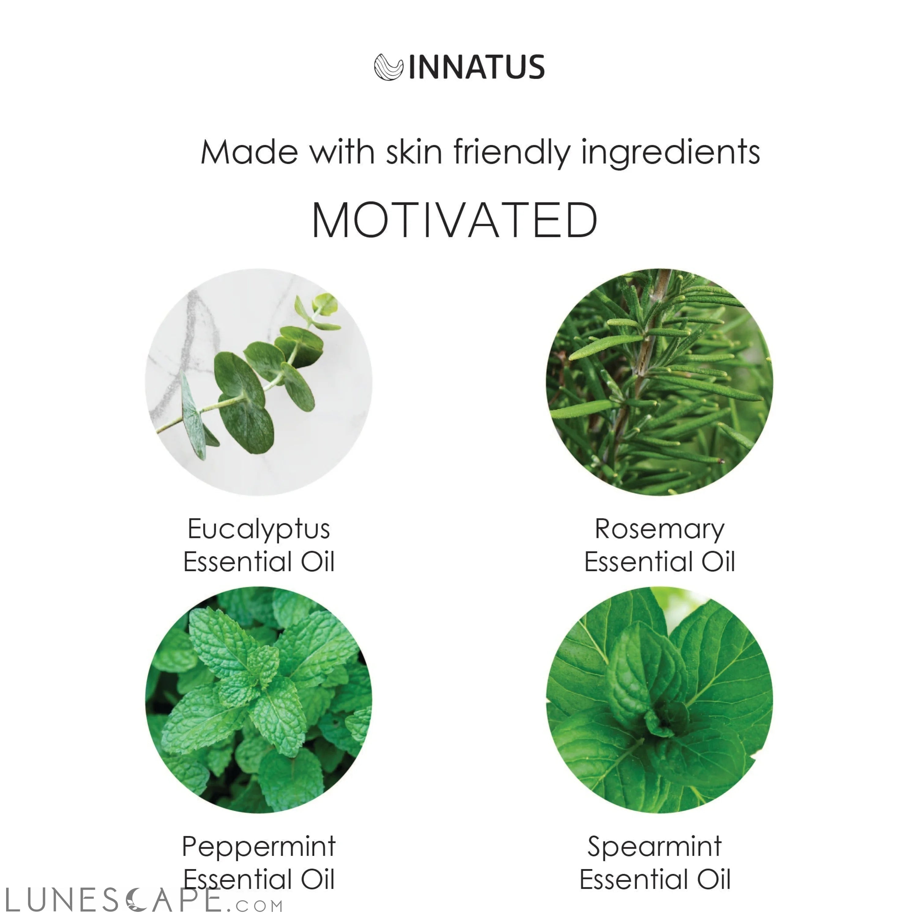 Eessential oil aromatherapy Motivated mist LUNESCAPE