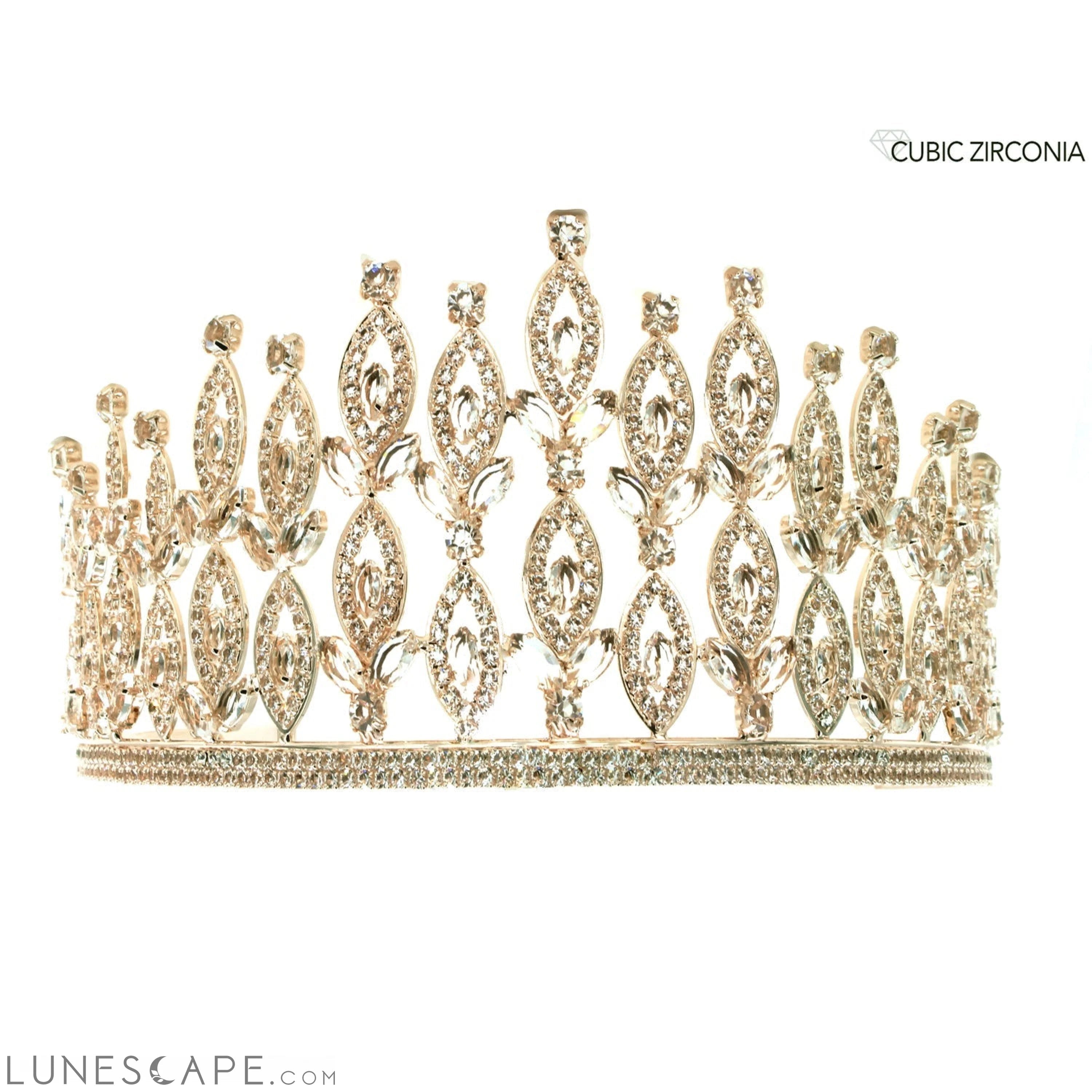 Elegant Cubic Zirconia Crown LUNESCAPE