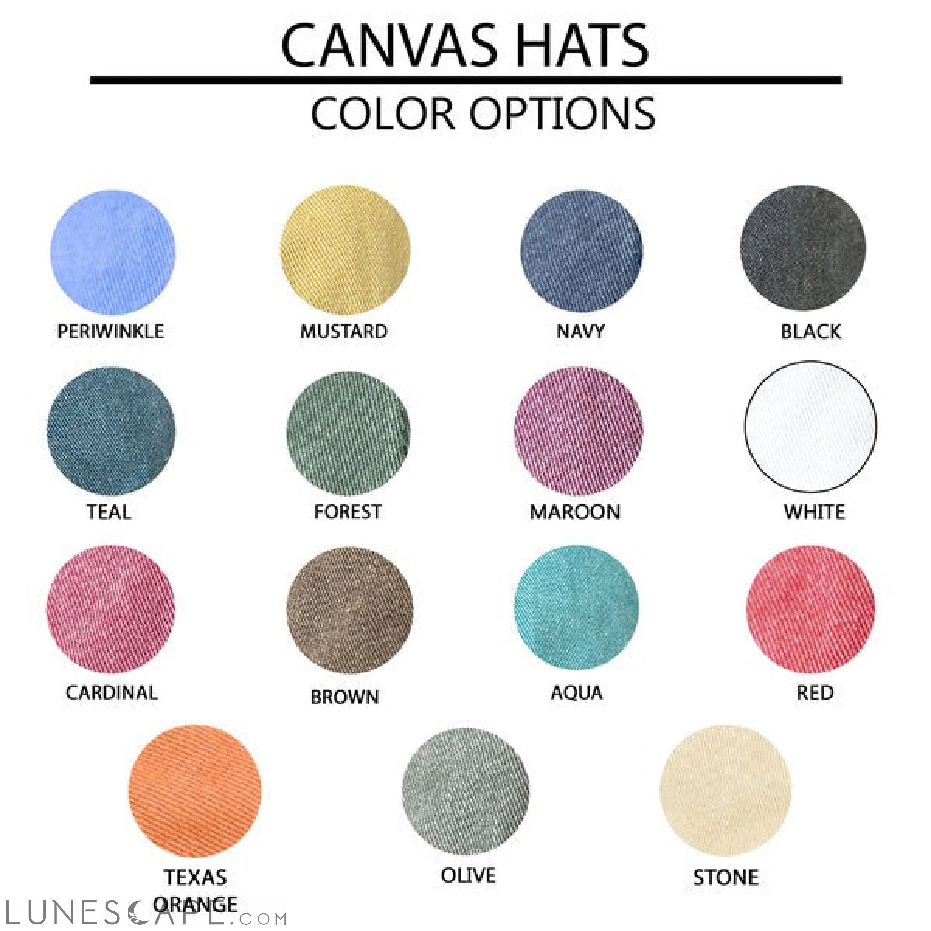 Embroidered Beach Sunset Canvas Hat LUNESCAPE