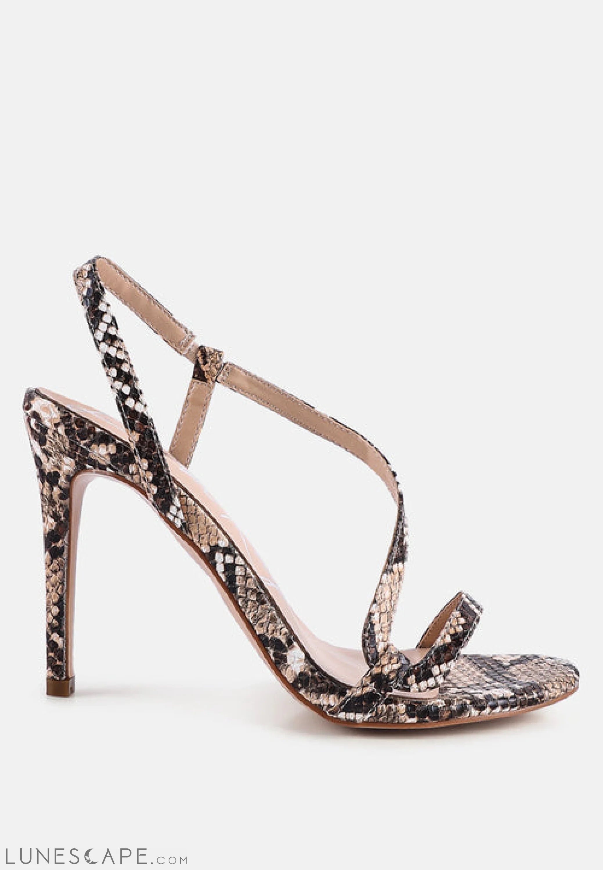Epoque Heeled Strappy Slingback Sandals LUNESCAPE