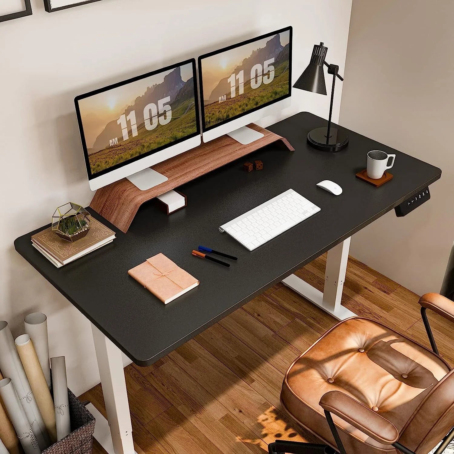 Ergonomic Electric Standing Desk with Memory Controller LUNESCAPE