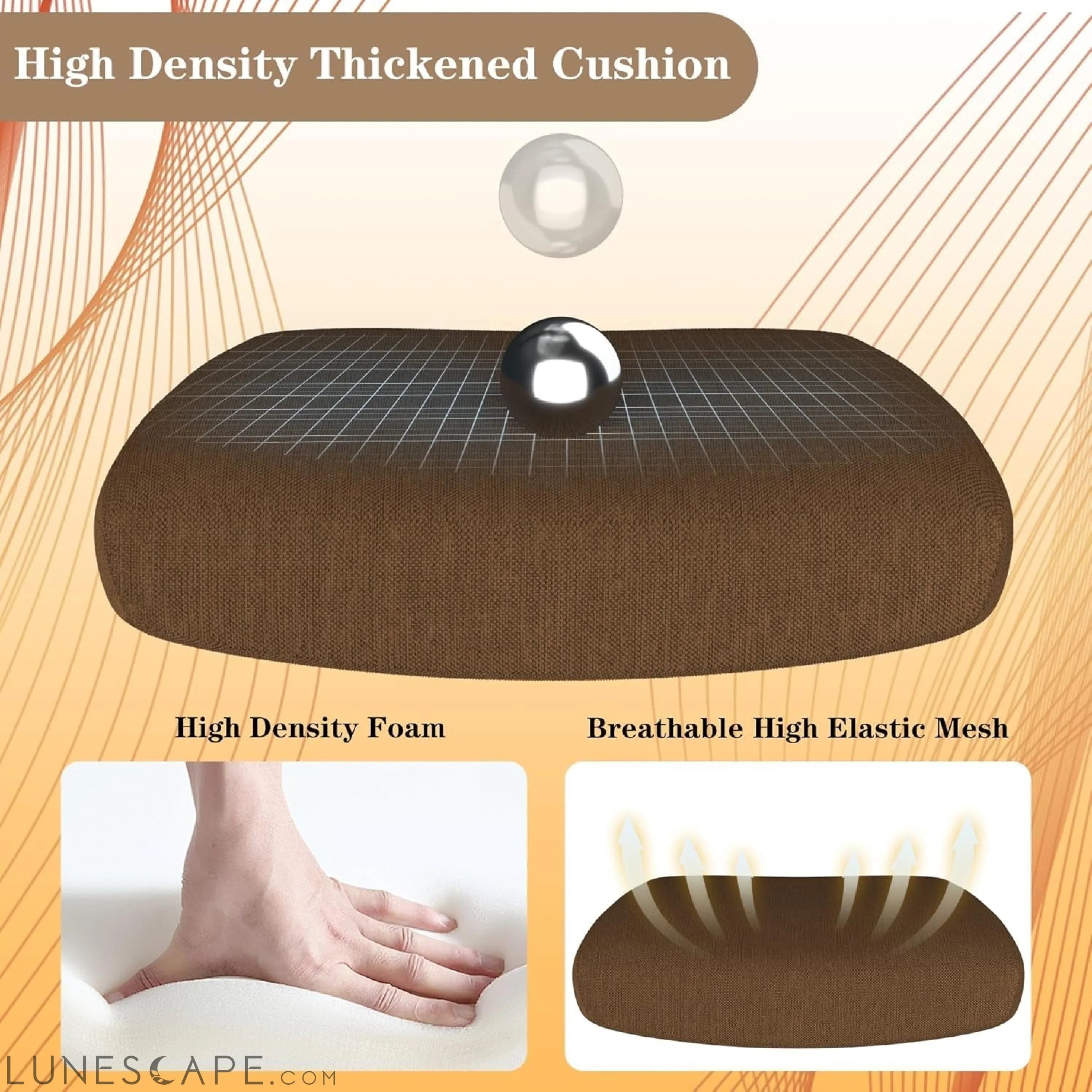 Ergonomic Mesh Office Chair, High Back Computer Desk Chair with LUNESCAPE