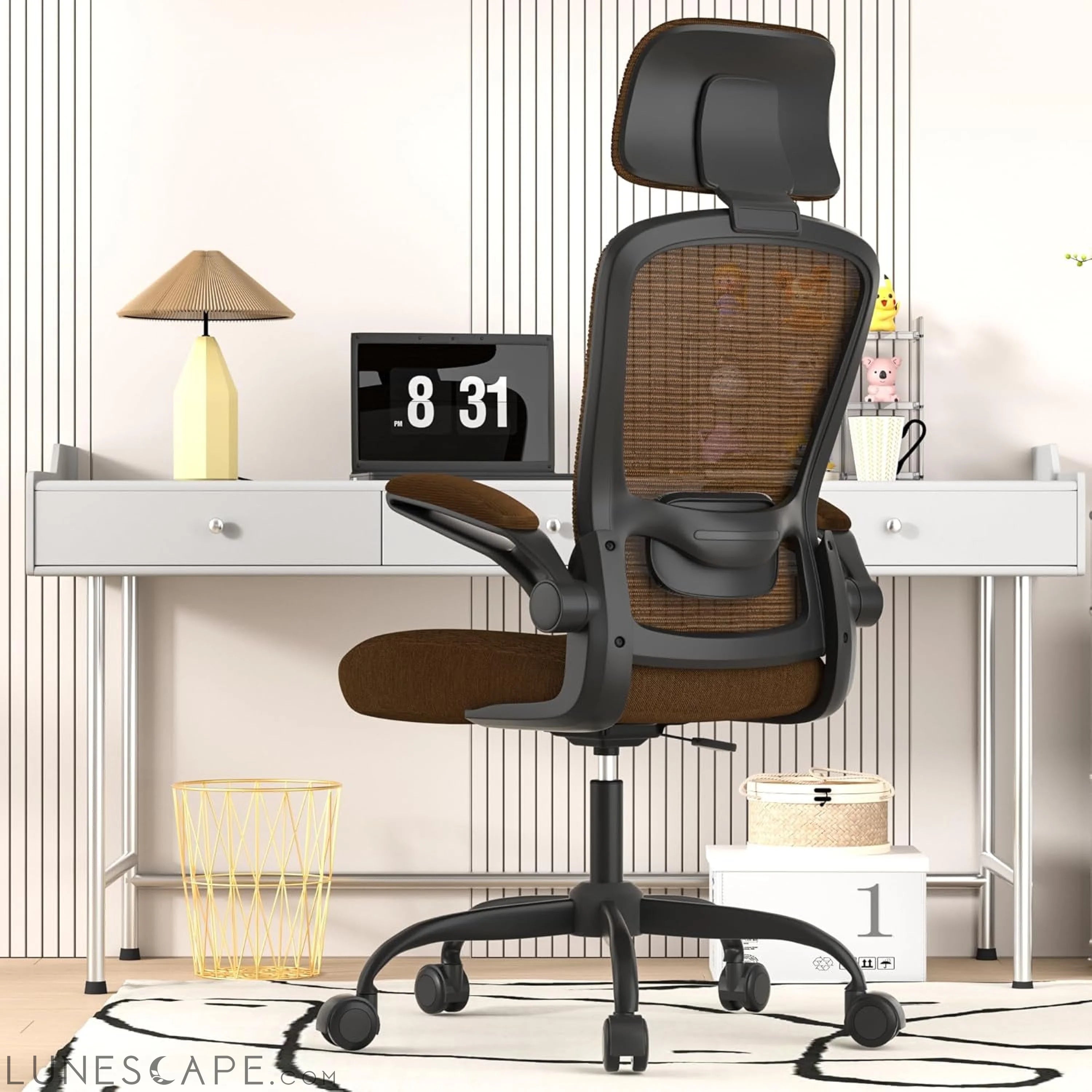 Ergonomic Mesh Office Chair, High Back Computer Desk Chair with LUNESCAPE
