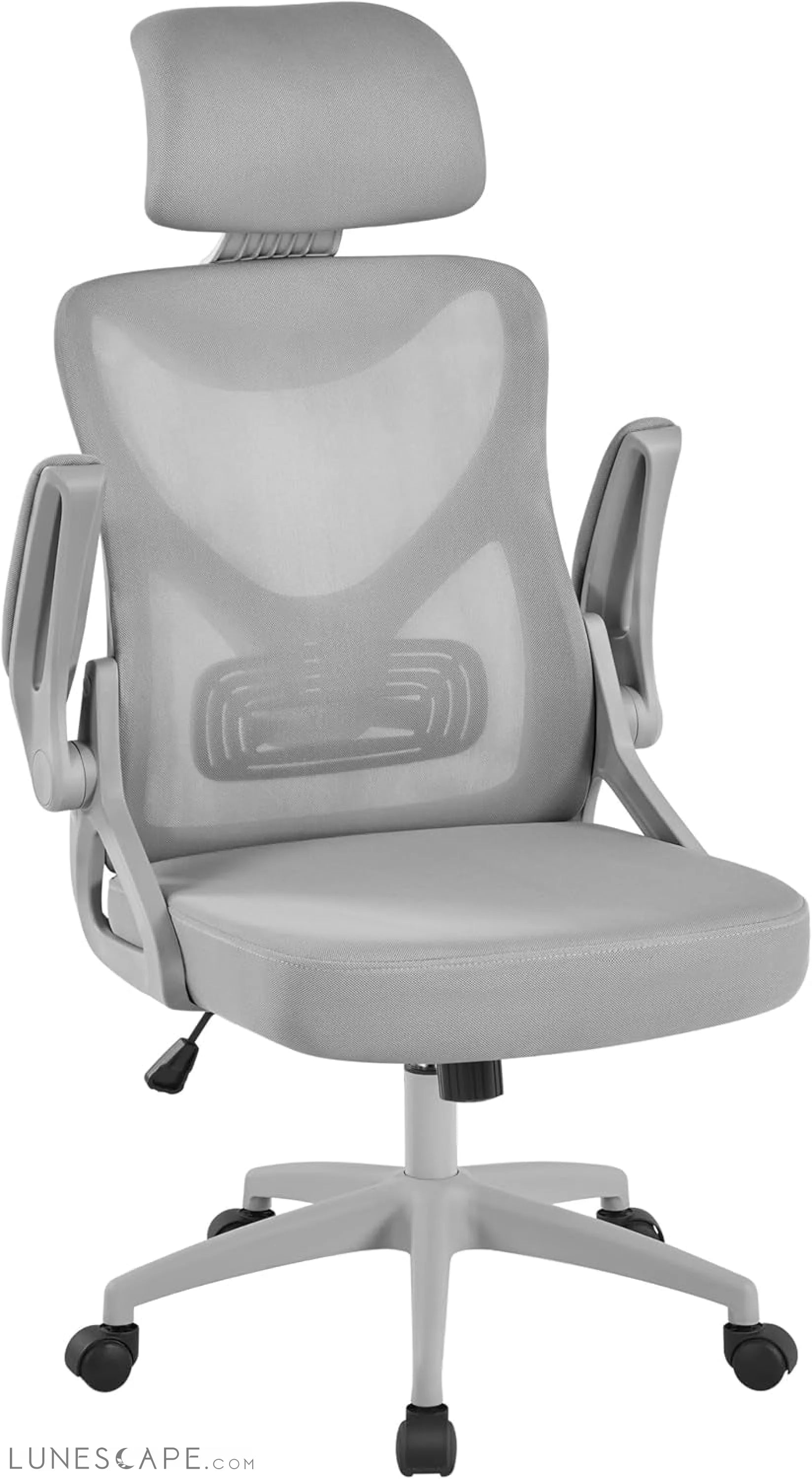 Ergonomic Mesh Office Chair, High Back Desk Chair with with Flip-Up LUNESCAPE