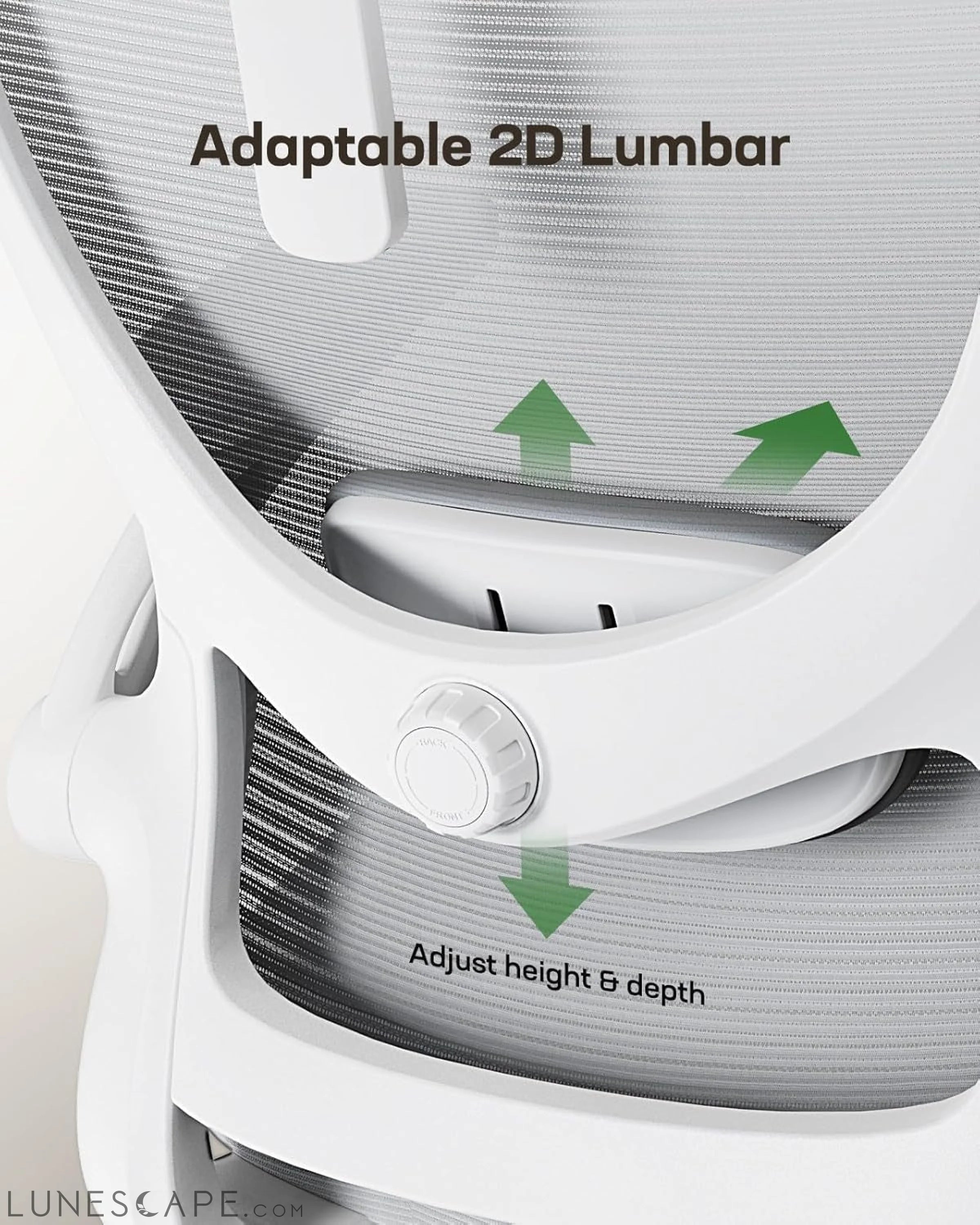 Ergonomic Office Chair: Office Computer Desk Chair with High Back Mesh LUNESCAPE