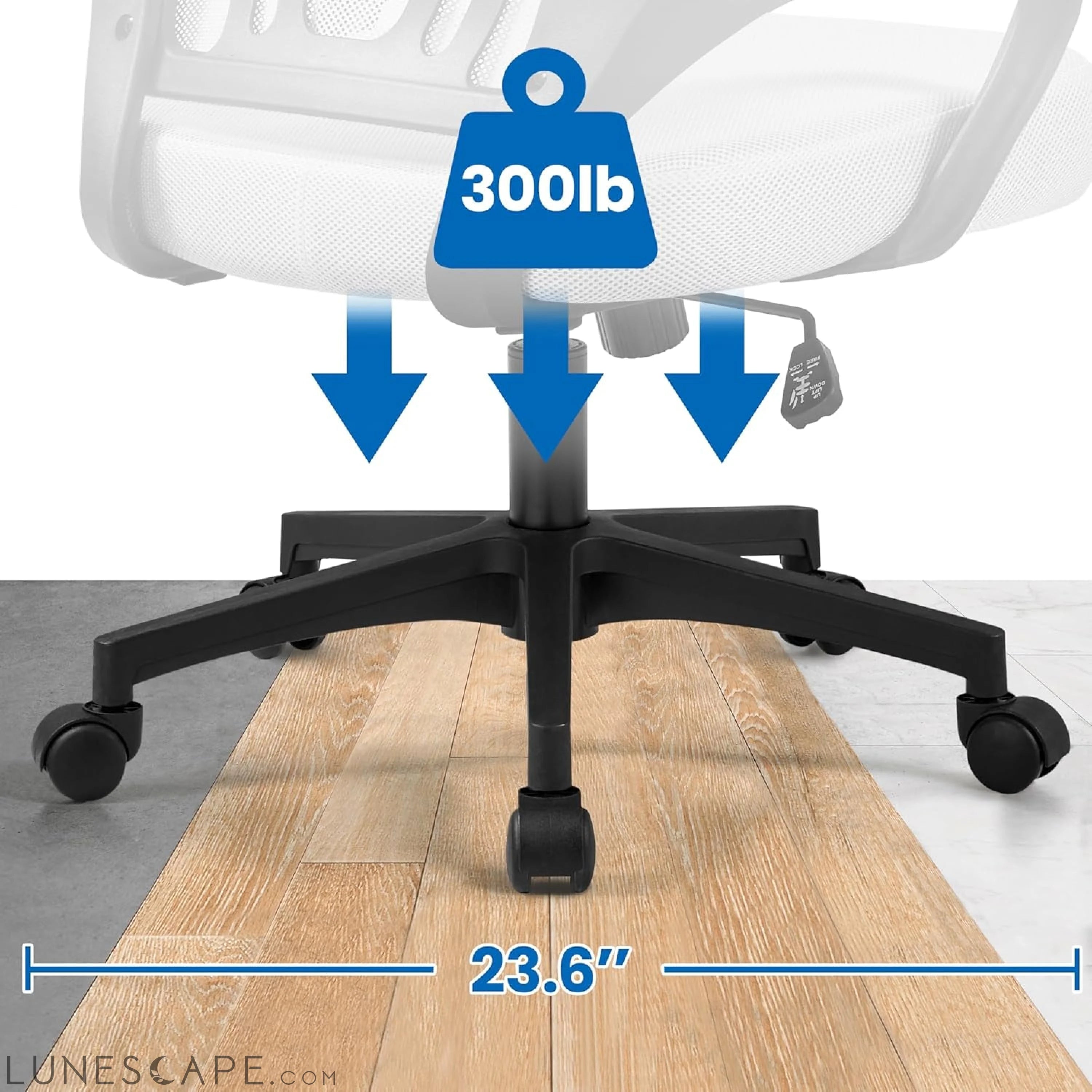 Ergonomic Office Chair Mid Back Computer Chair Mesh Desk Chair with LUNESCAPE
