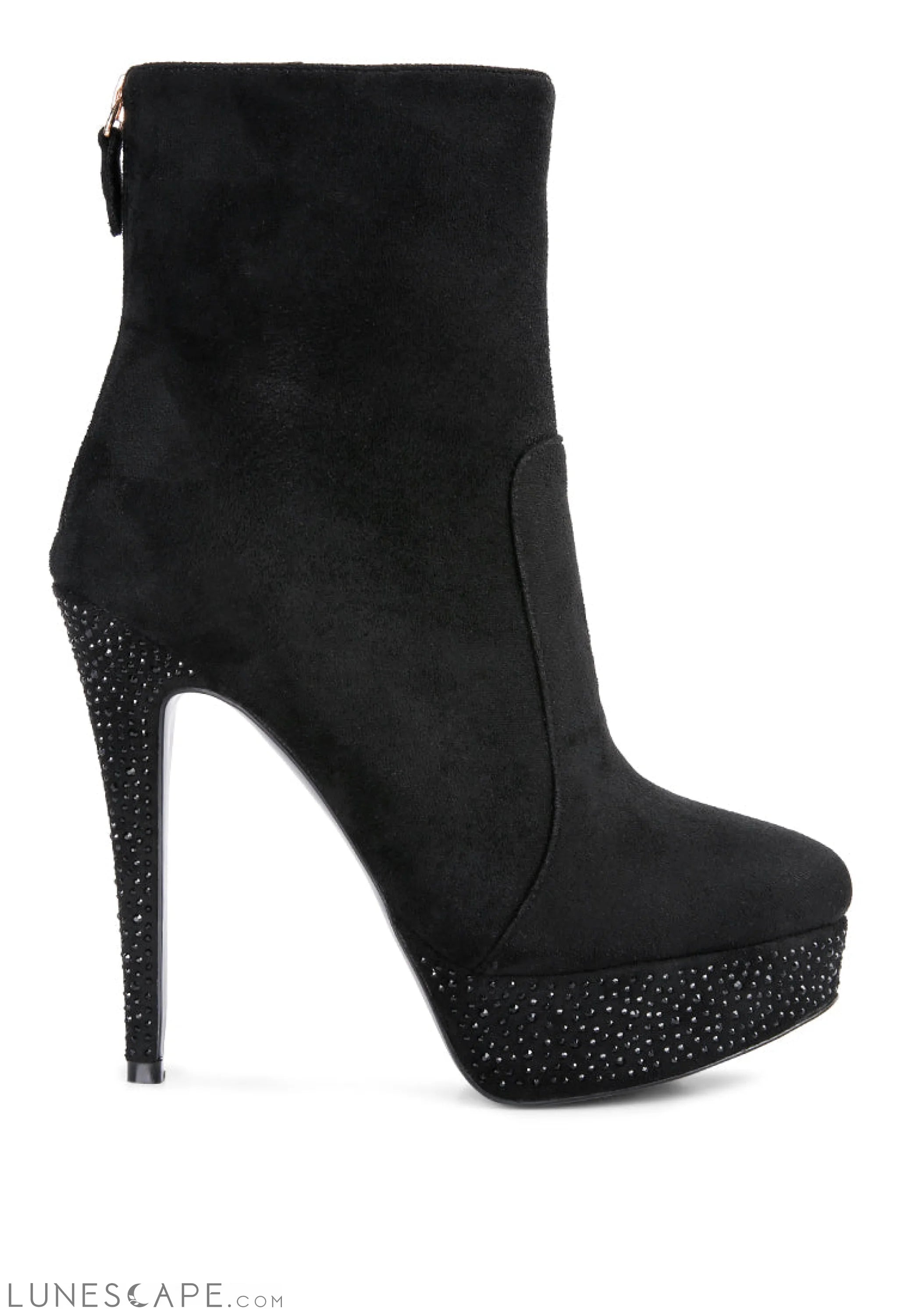 Espiree Microfiber High Heeled Ankle Boots LUNESCAPE