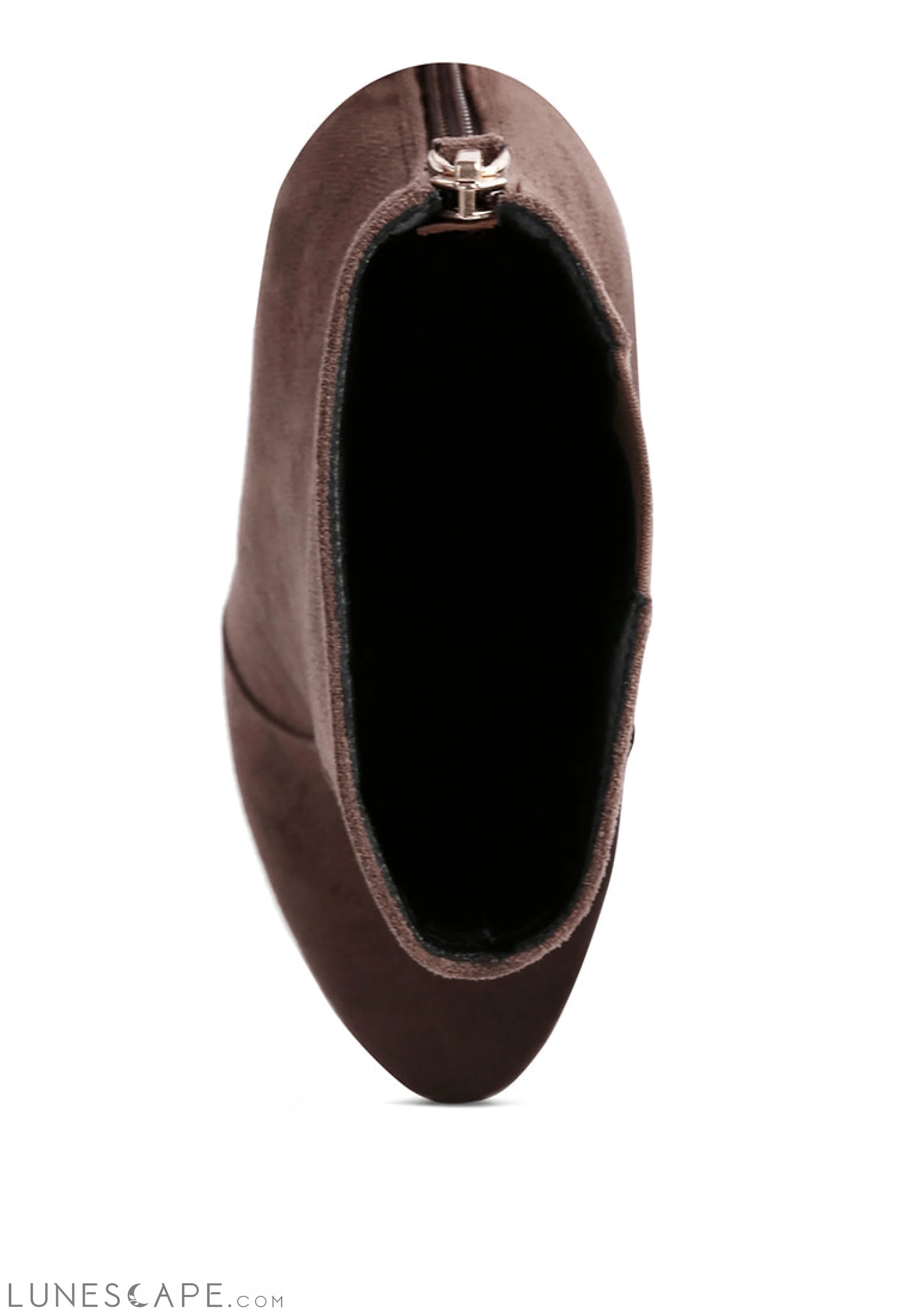Espiree Microfiber High Heeled Ankle Boots LUNESCAPE