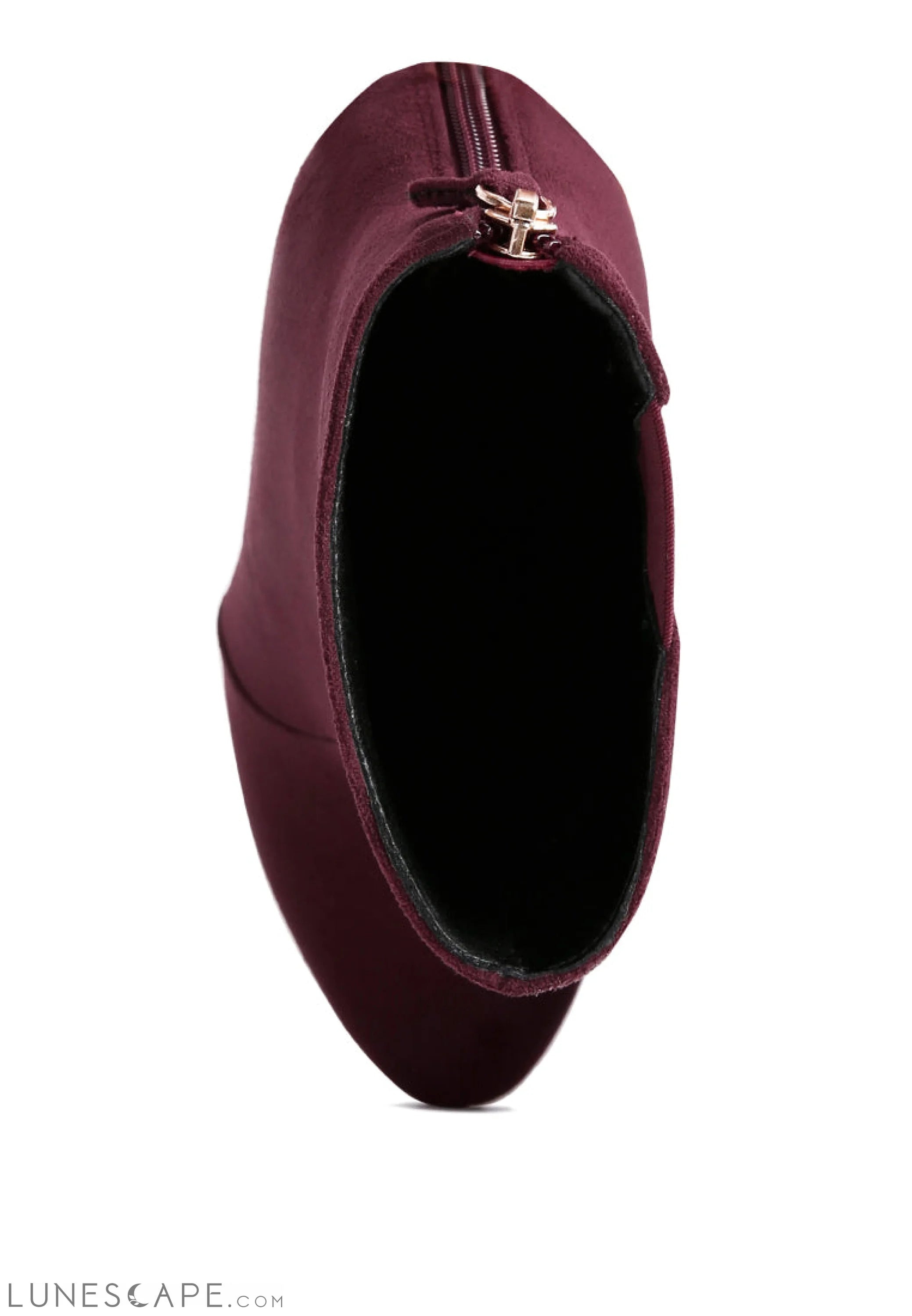 Espiree Microfiber High Heeled Ankle Boots LUNESCAPE