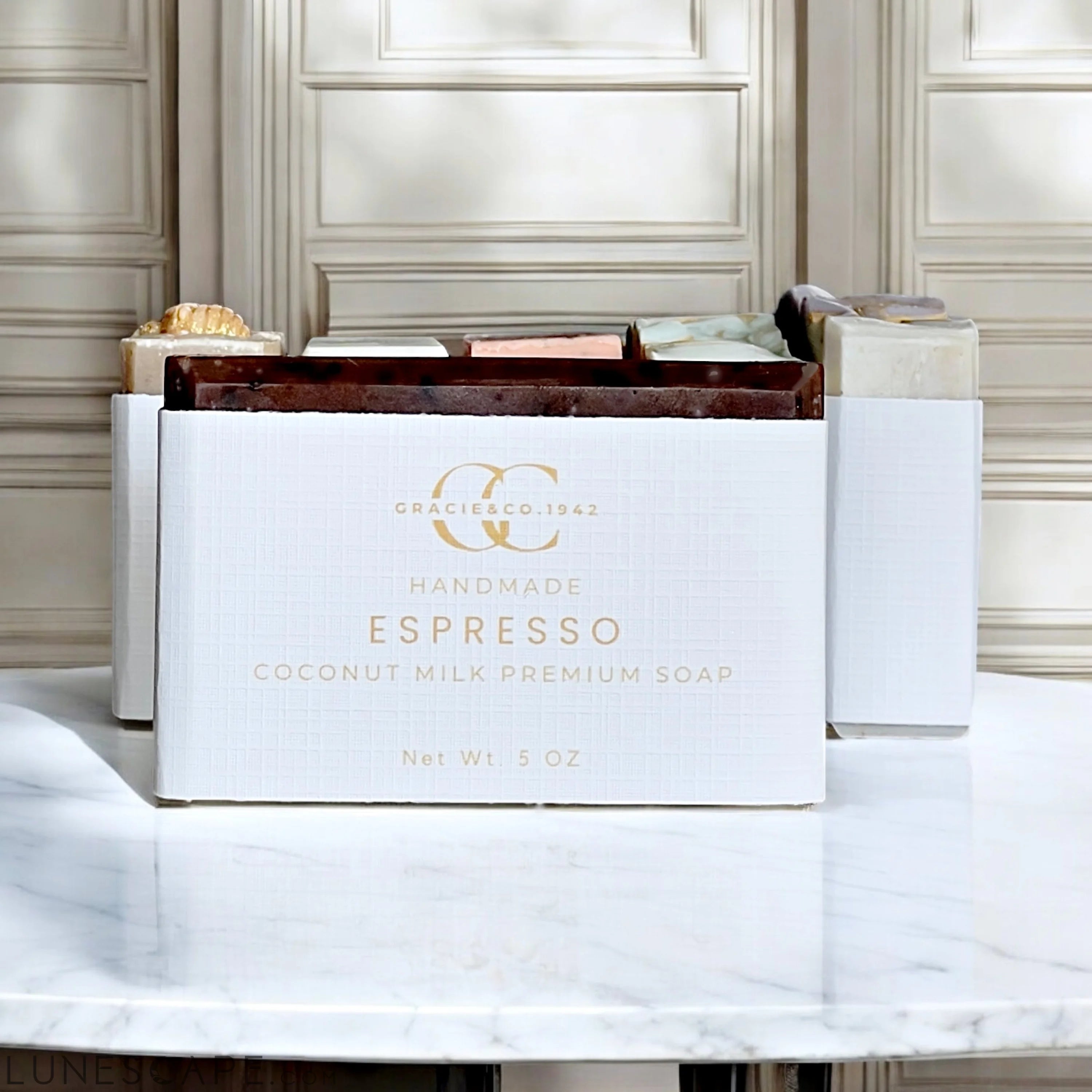 Espresso Coffee & Coconut Milk soap LUNESCAPE