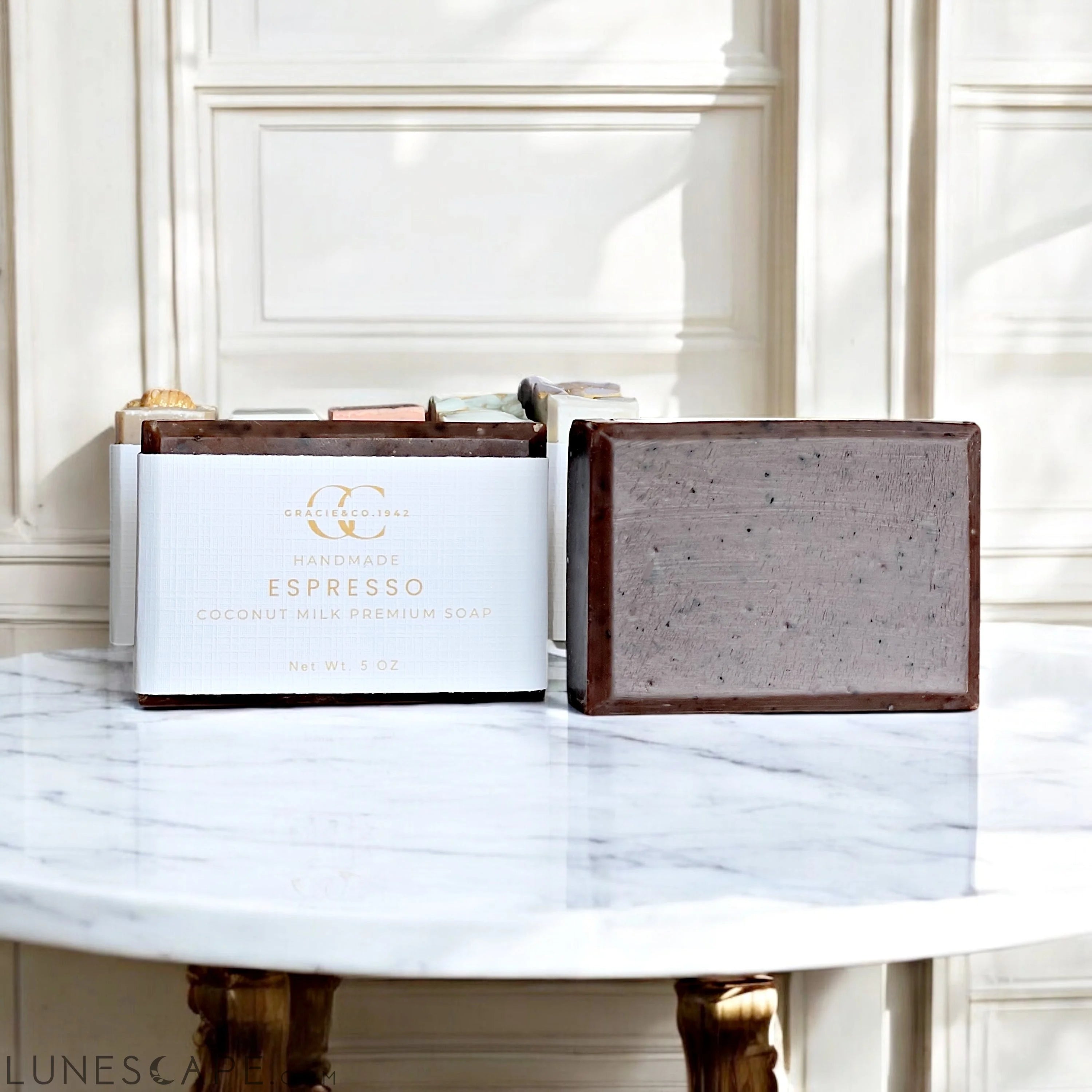 Espresso Coffee & Coconut Milk soap LUNESCAPE