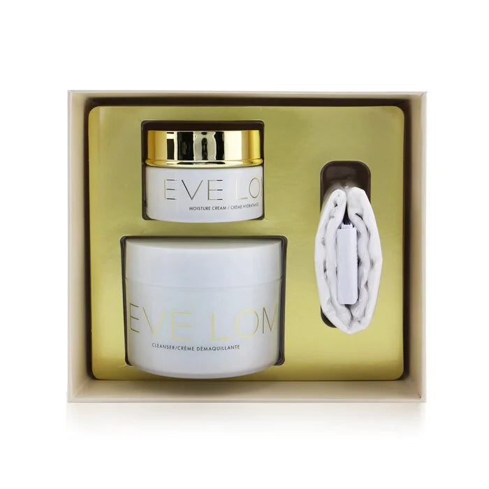 EVE LOM - Begin & End Gift Set: Cleanser 200ml/6.8oz + Moisture Cream 50ml/1.6oz + Muslin Cloth LUNESCAPE