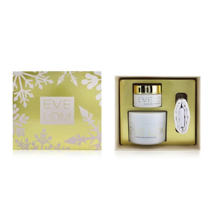EVE LOM - Begin & End Gift Set: Cleanser 200ml/6.8oz + Moisture Cream 50ml/1.6oz + Muslin Cloth LUNESCAPE
