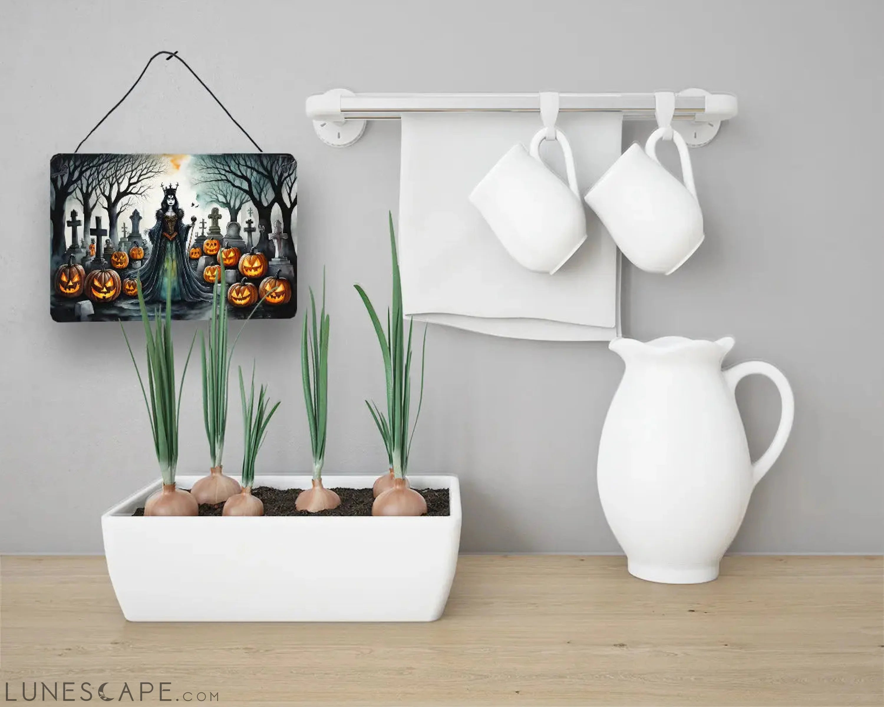 Evil Queen Spooky Halloween Wall or Door Hanging Prints LUNESCAPE