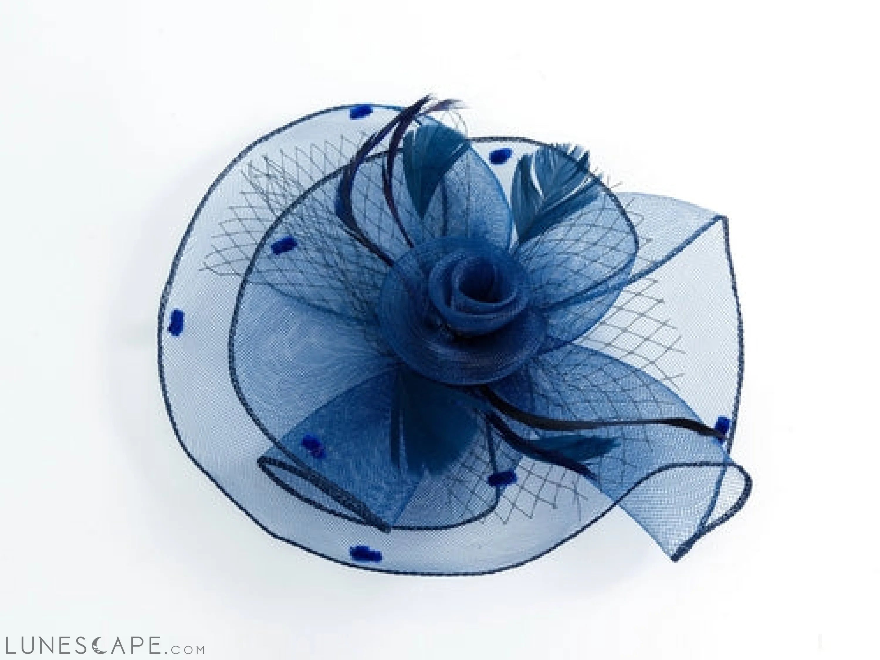 FASCINATOR BLACK FEATHER HEADBAND W/ CLIP LUNESCAPE