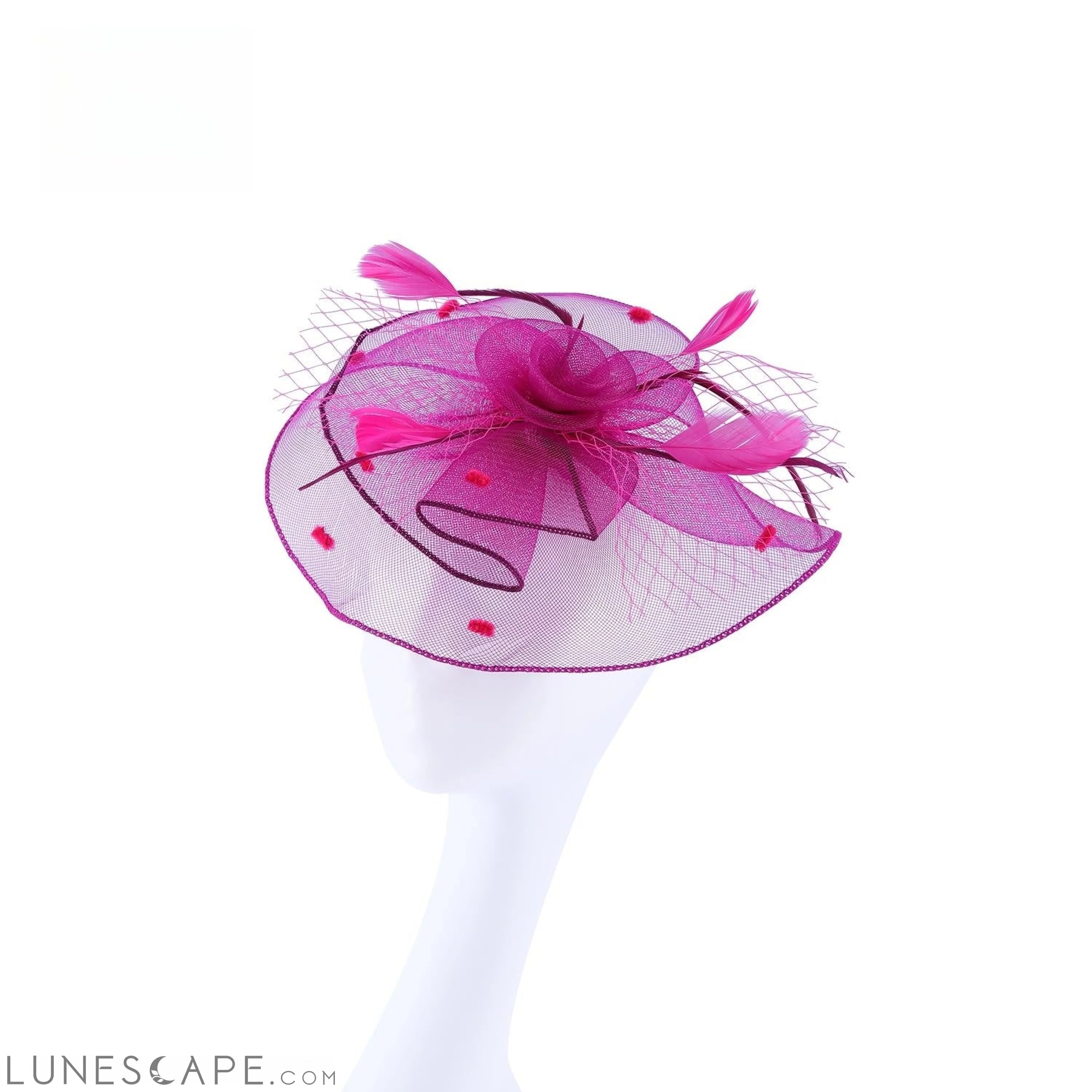 FASCINATOR BLACK FEATHER HEADBAND W/ CLIP LUNESCAPE