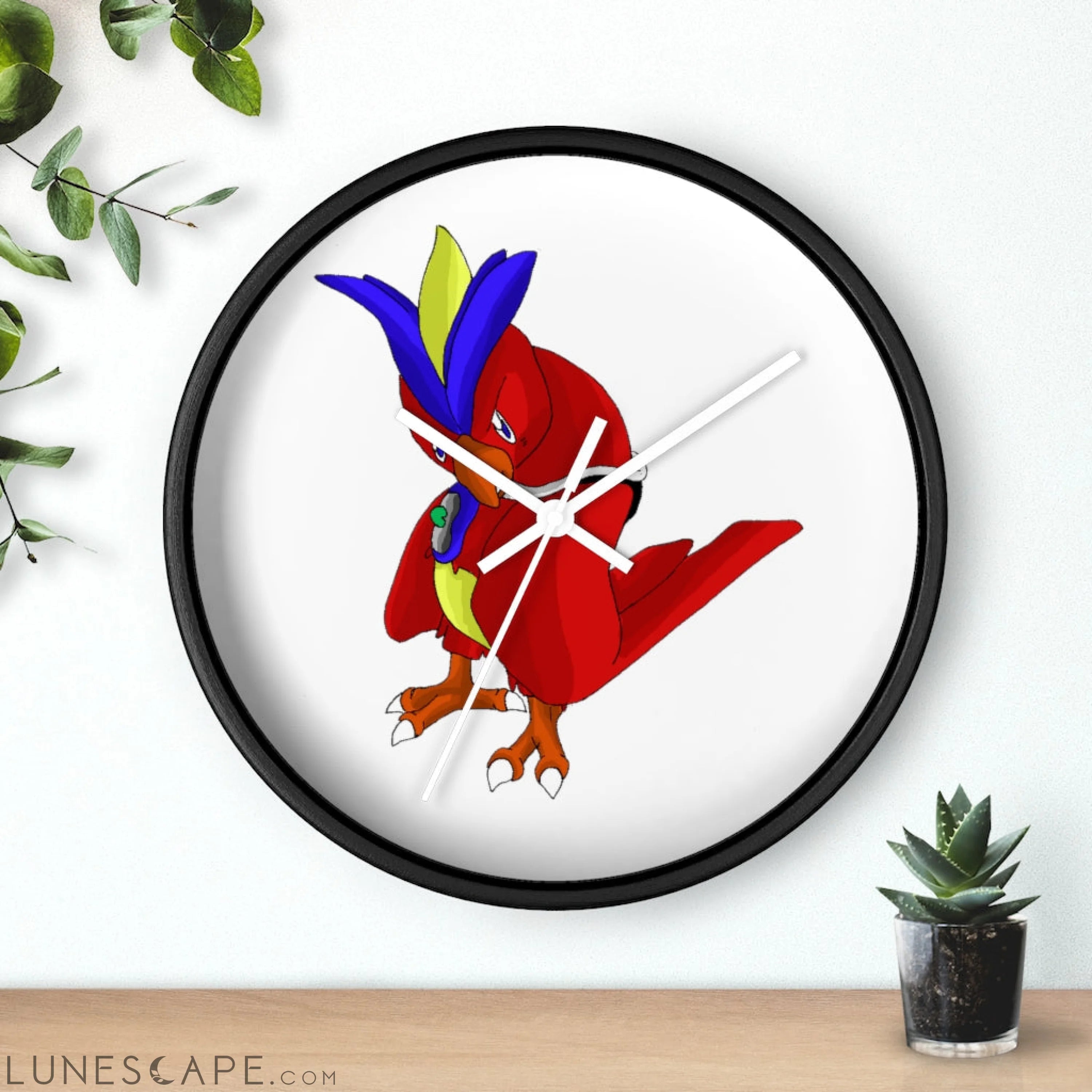 Faulkoneir Wall clock LUNESCAPE