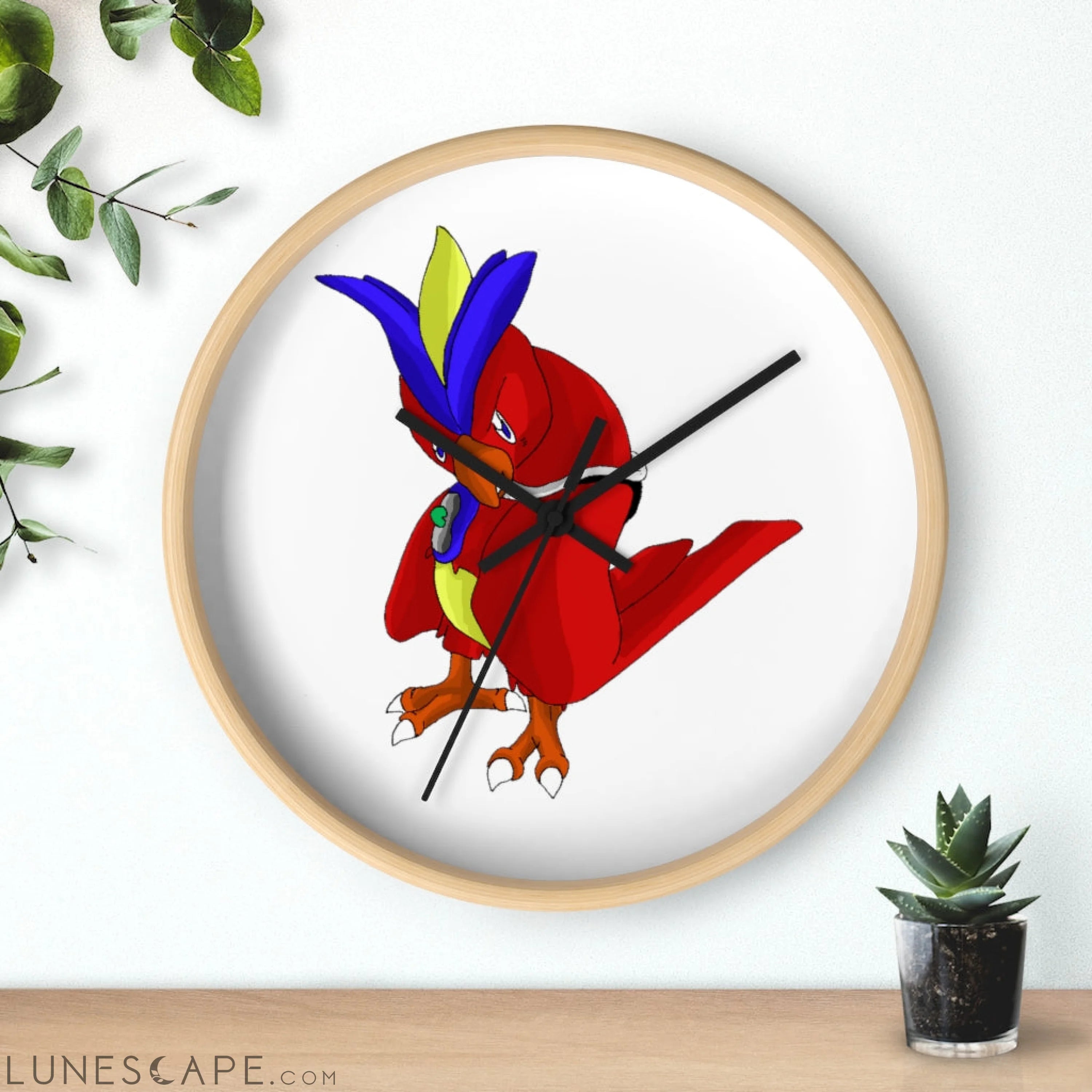 Faulkoneir Wall clock LUNESCAPE