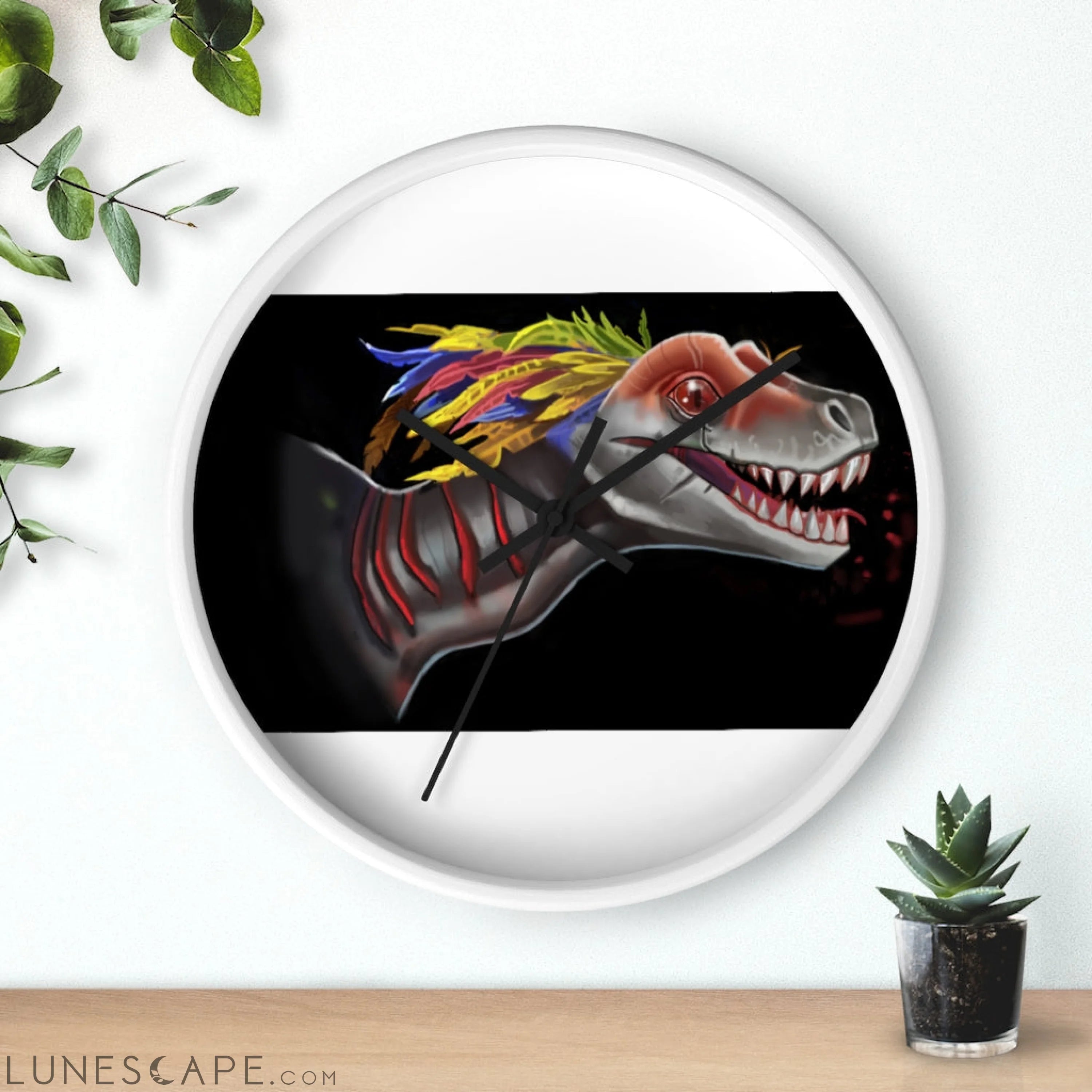 Feathered Raptor Wall clock LUNESCAPE